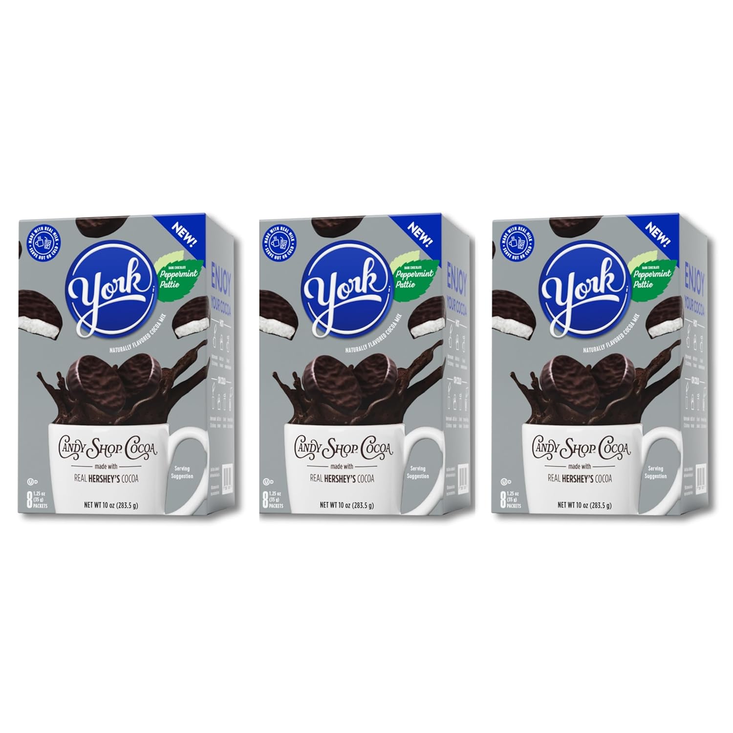 Candy Shop Cocoa HERSHEY'S Milk Chocolate Cocoa Mix, Hot Chocolate, Make Hot or Iced Cocoa, Made With Real Milk, Gluten Free, 1.25 oz packet (24 count)