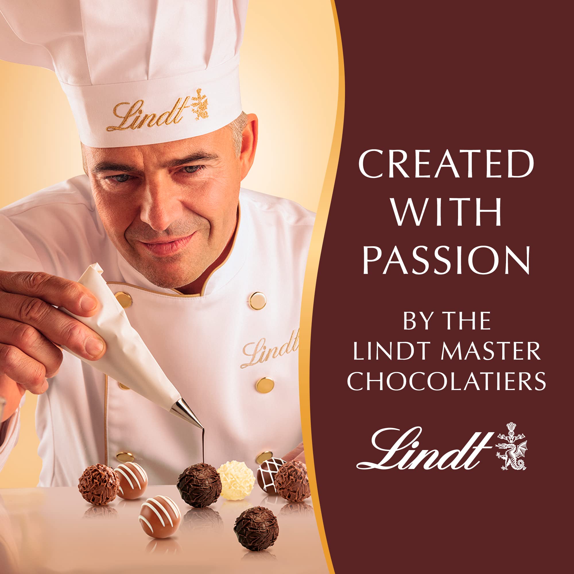 Lindt Gourmet Truffles Chocolate Candy Truffles, Assorted Chocolate Truffles, Christmas Candy, 14.7 oz. Gift Box