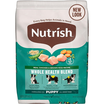 Nutrish Bright Puppy Premium Natural Dry Dog Food, Real Chicken & Brown Rice Recipe, 14 Pounds (Packaging May Vary), (Rachael Ray