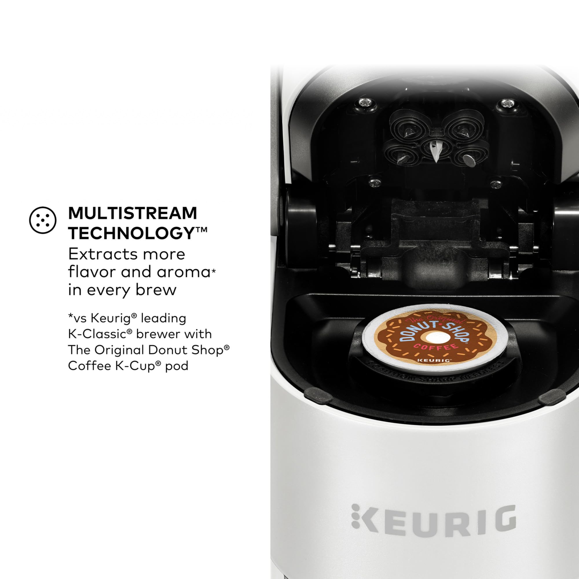 Keurig K-Supreme Single Serve K-Cup Pod Coffee Maker, MultiStream Technology, 4 Brew Sizes, 66oz Dual-Position Removable Reservoir, Black