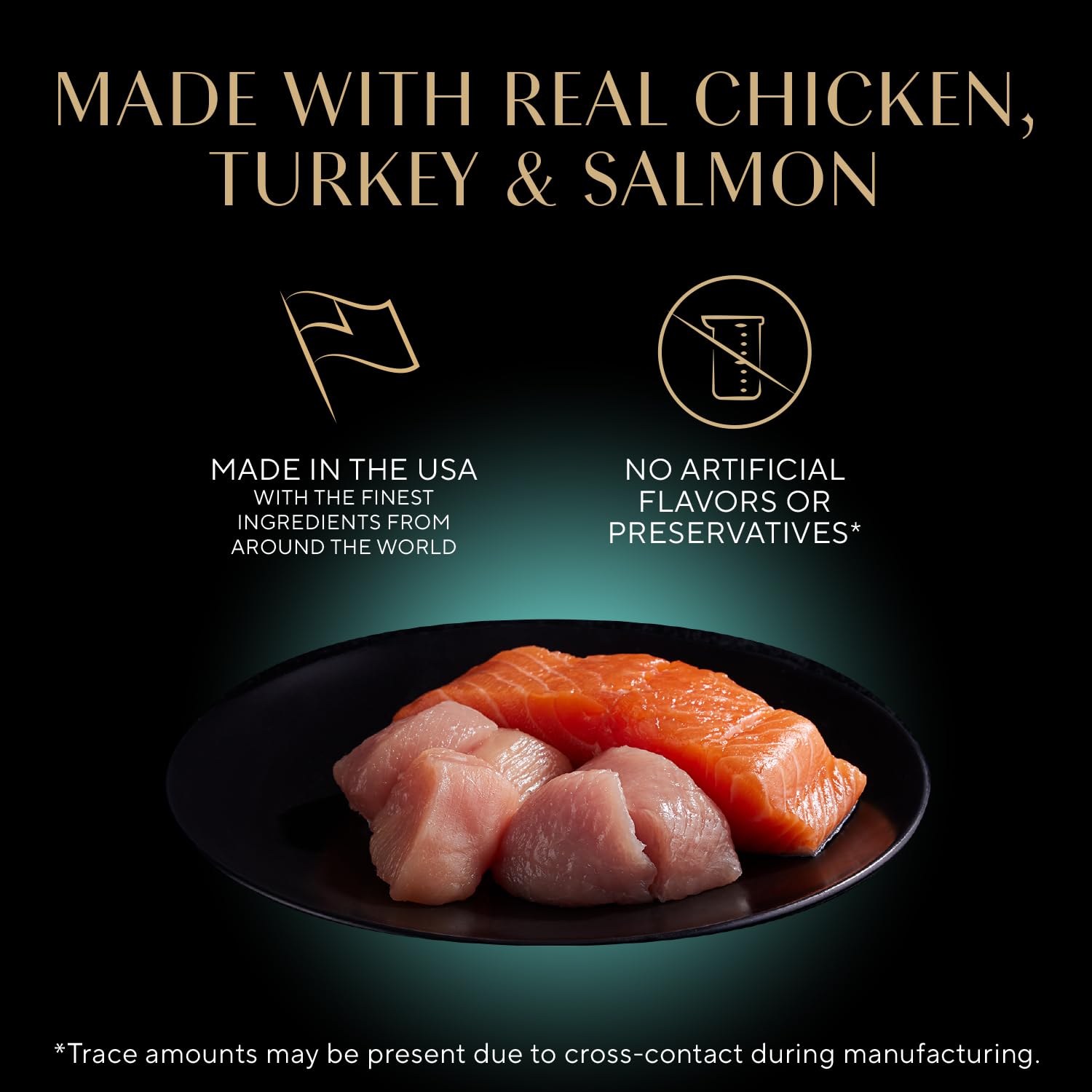Sheba Perfect Portions Wet Cat Food Cuts in Gravy, Roasted Chicken Entree, with Sustainable Salmon, Tender Turkey Entree, 2.6 oz. Twin-Pack Trays (24 Count, 48 Servings)