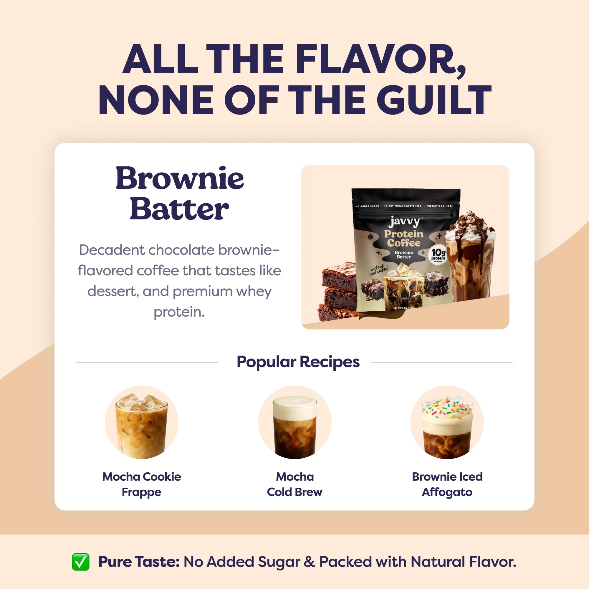 Caramel Protein Iced Coffee - Premium Whey Protein & Instant Iced Coffees - 100% Natural Cold Brew - Zero Artificial Flavors & Sweeteners, 80 mg Caffeine Per Serving, No Added Sugar, 20 Servings