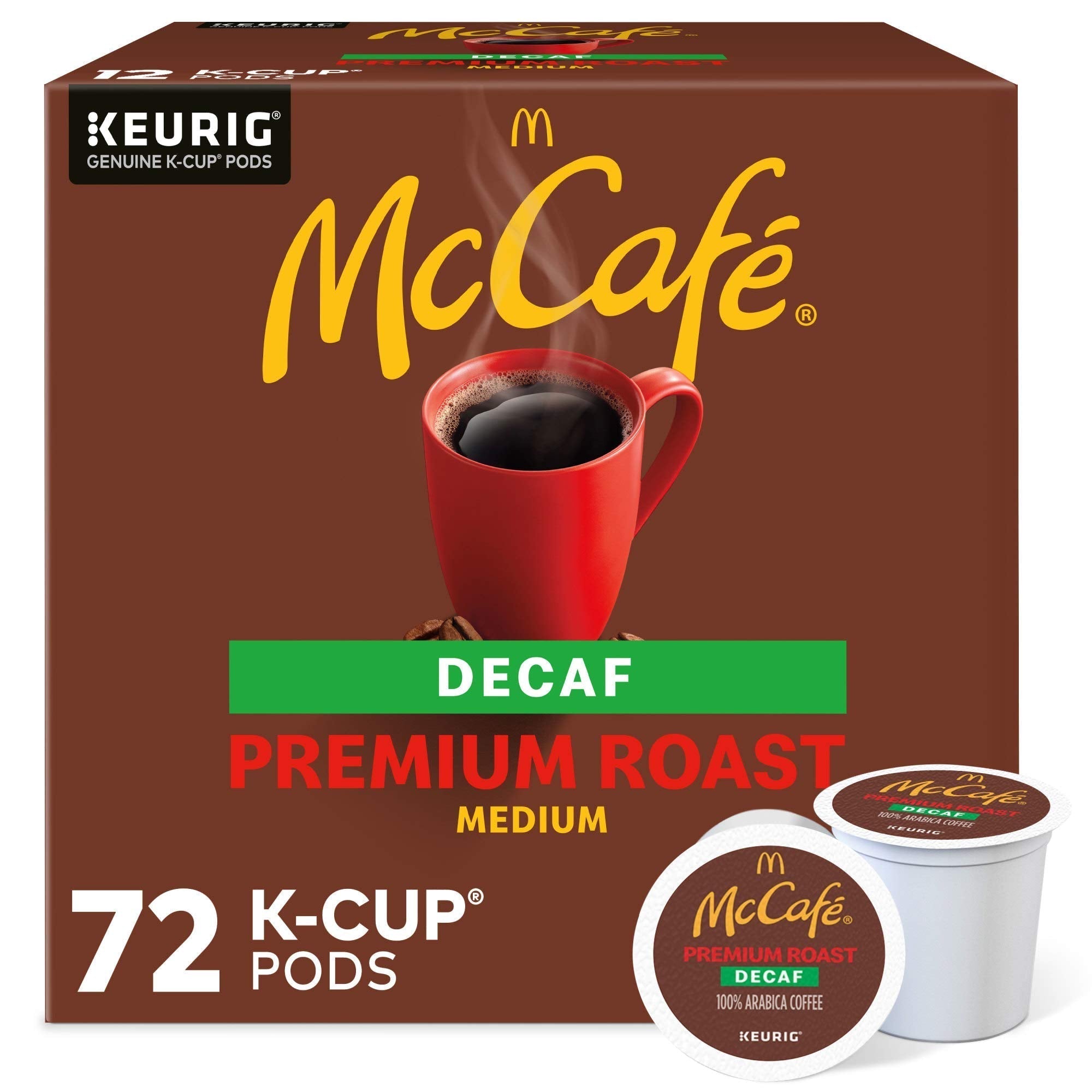 McCafe Premium Roast Decaf Coffee, Single Serve Keurig K-Cup Pods, Decaffeinated, 96 Count (4 Packs of 24)