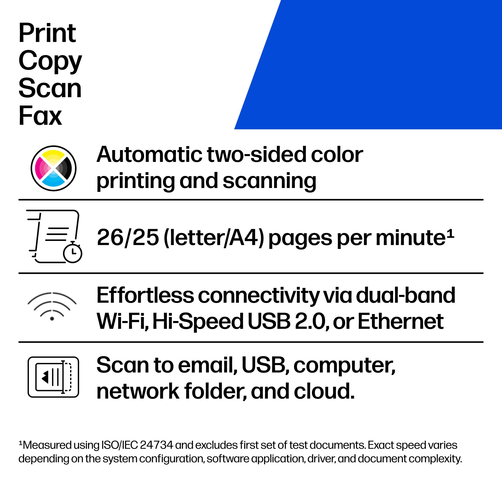 HP Color LaserJet Pro MFP 3301fdw Wireless All-in-One Color Laser Printer, Office Printer, Scanner, Copier, Fax, ADF, Duplex, Best-for-Office (499Q5F)