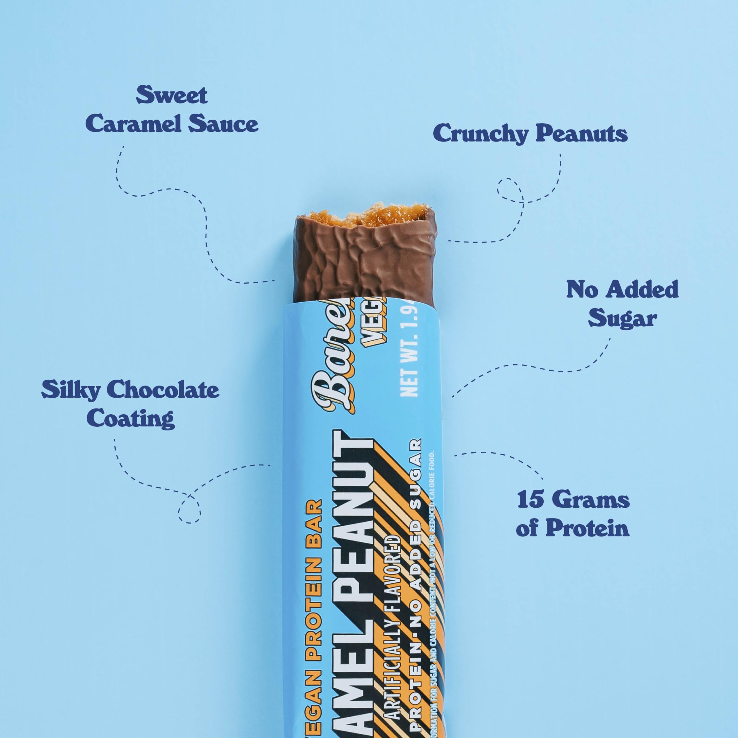 Barebells Protein Bars Salty Peanut - 12 Count, 20g High Protein Treats - Chocolate Nutrition Bar with 1g Total Sugars - On-The-Go Breakfast or Post-Workout Snack