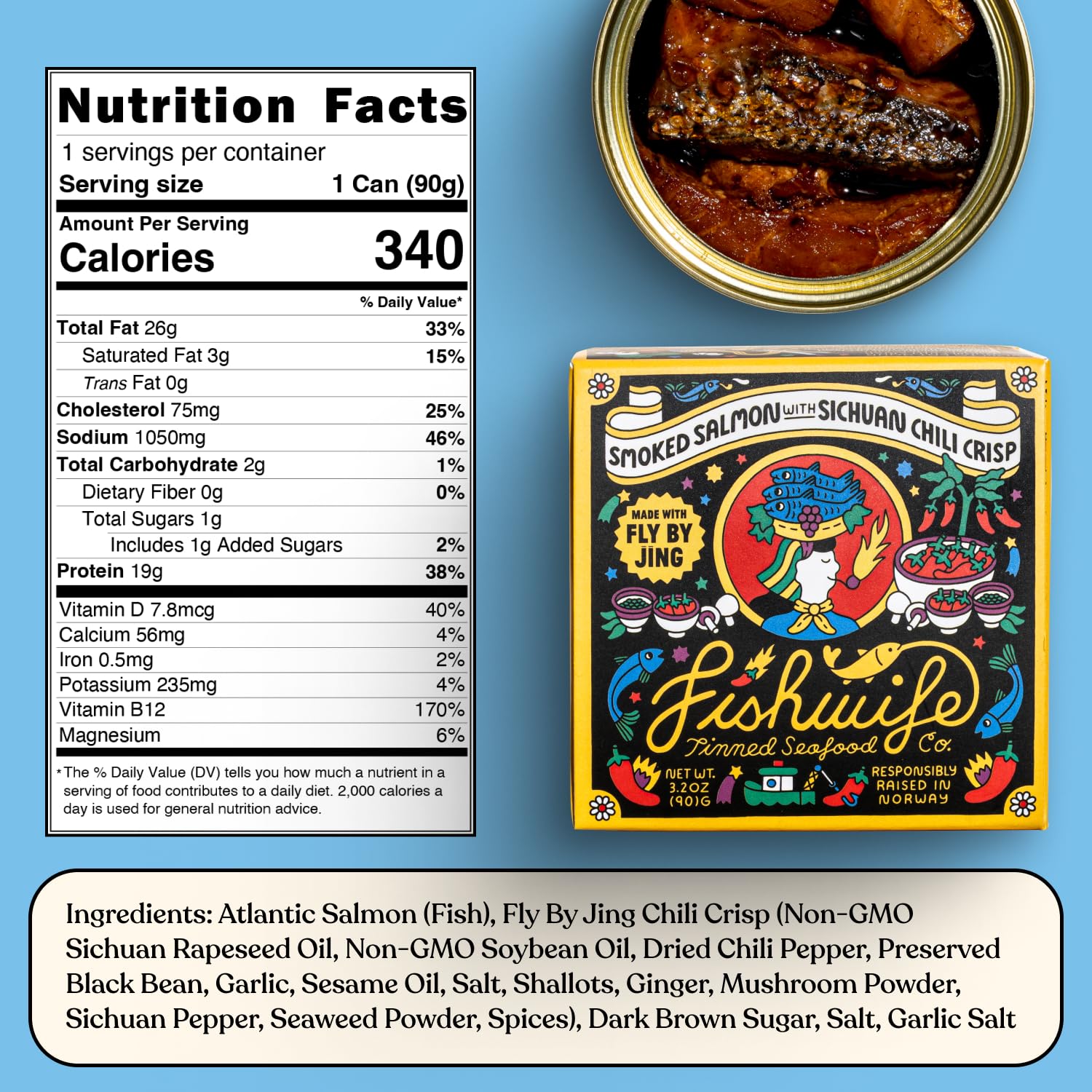 Fishwife Smoky Trio 3-Pack (Smoked Rainbow Trout, Smoked Salmon, Smoked Mackerel) | Gluten Free, High Protein, Omega-3s | Hand-Packed