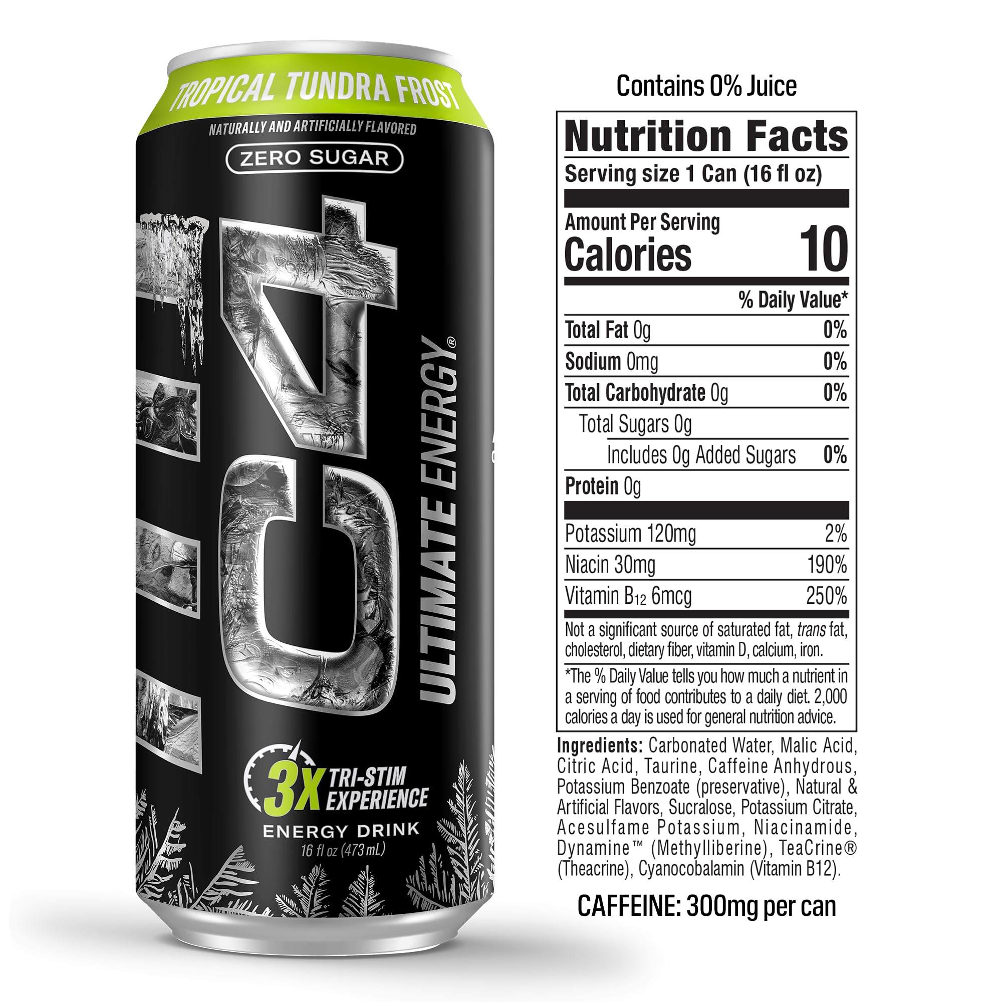 Cellucor C4 Ultimate | Pre Workout Sugar Free Energy Drink | Tri-Stim Experience with 300mg Caffeine + TeaCrine + Dynamine | Fruit Punch | 16oz (Pack of 12)
