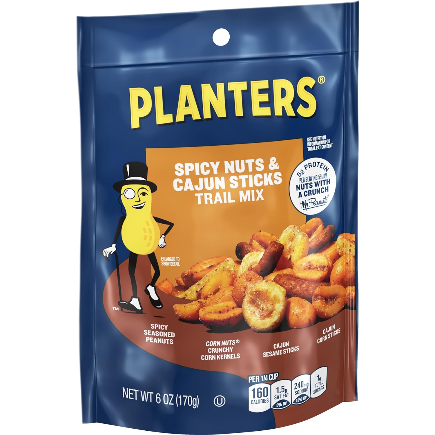 PLANTERS Tropical Fruit & Nut Trail Mix - Mixed Nuts Trail Mix Snack Packs, 6 oz Bags (Pack of 12)