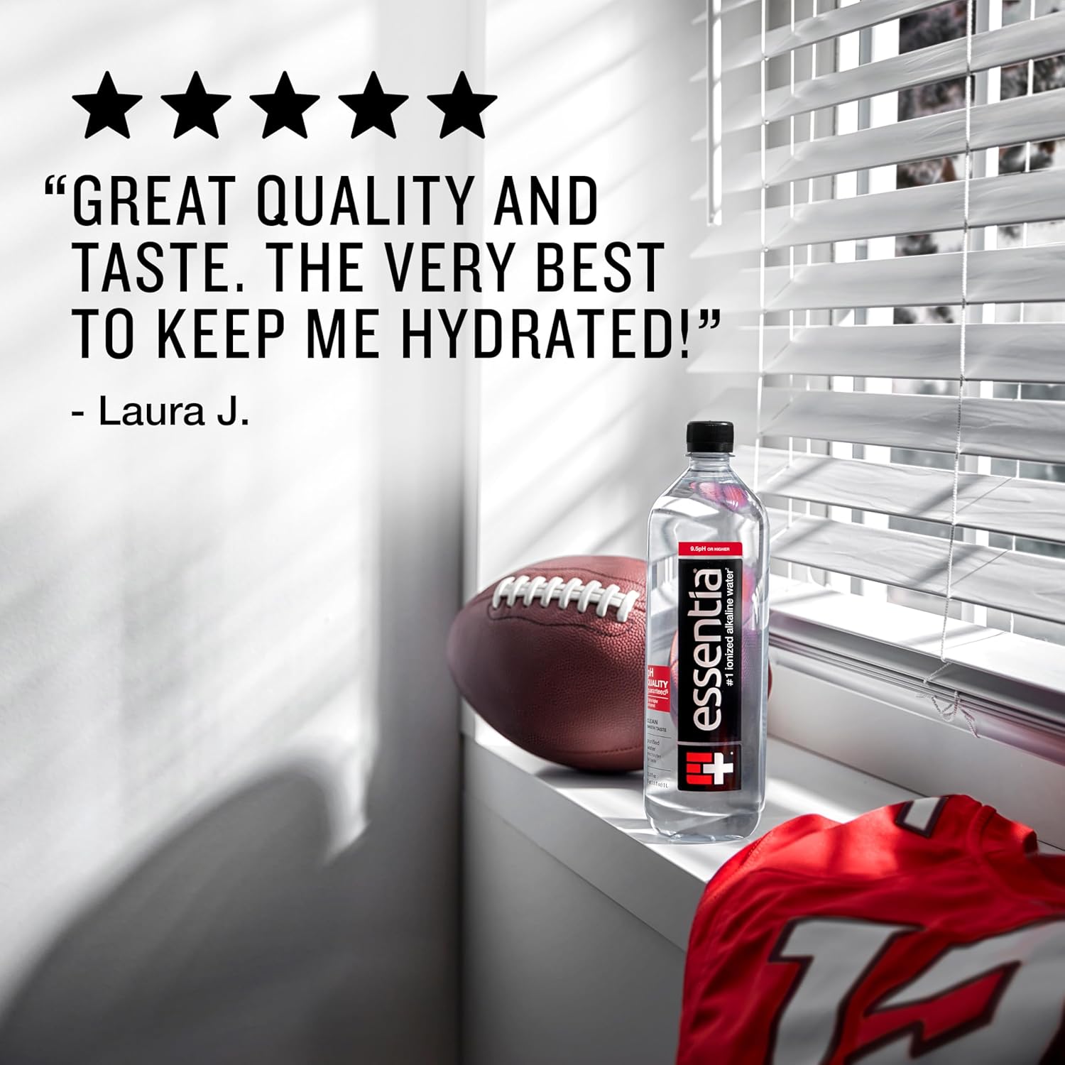 Essentia Water Bottled, Ionized Alkaline Water:99.9% Pure, Infused With Electrolytes, 9.5 pH Or Higher With A Clean, Smooth Taste, 1 Litre (Pack of 12)