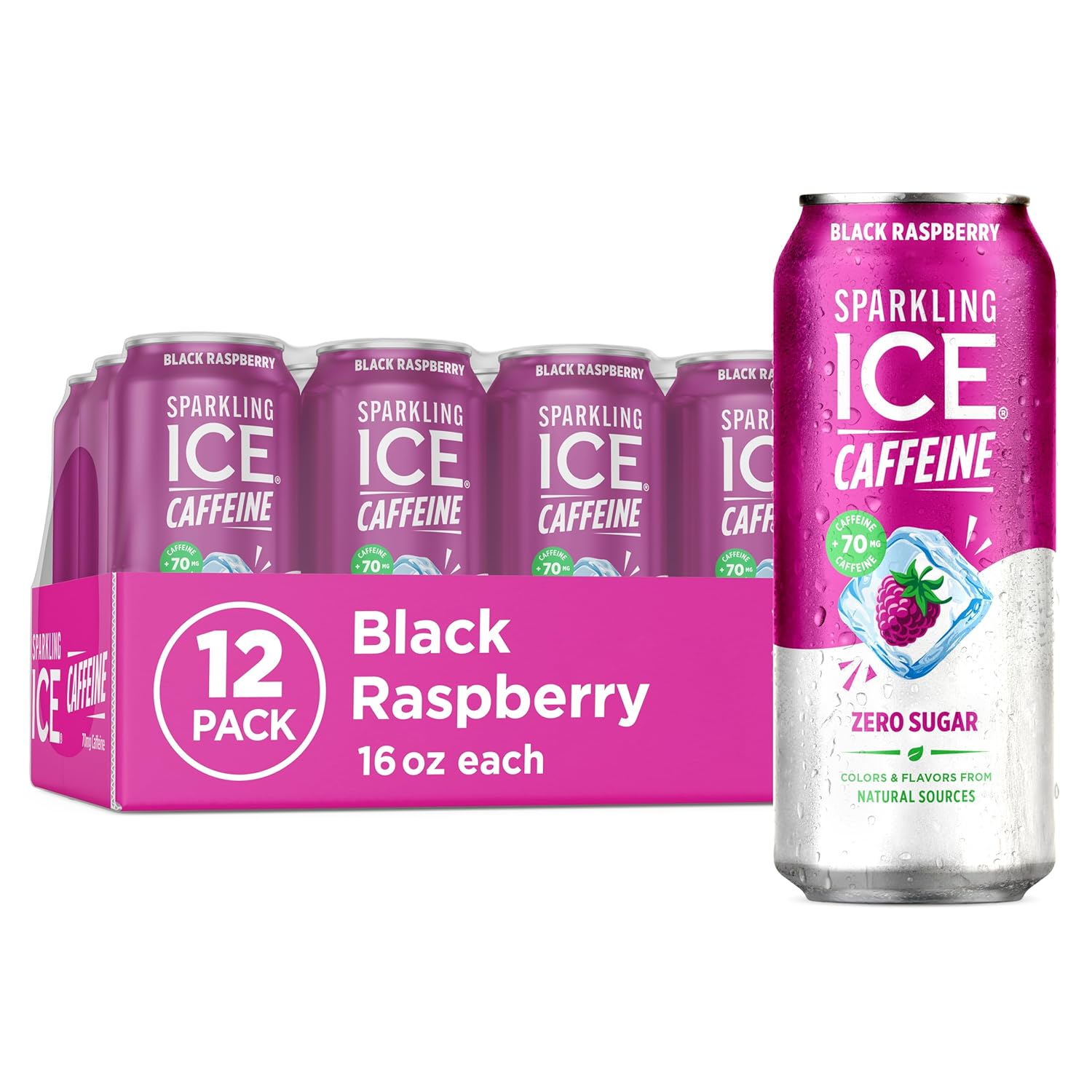 Sparkling Ice Caffeine Citrus Twist Sparkling Water with Caffeine, Zero Sugar, with Antioxidants and Vitamins,16 fl oz Cans (Pack Of 12)
