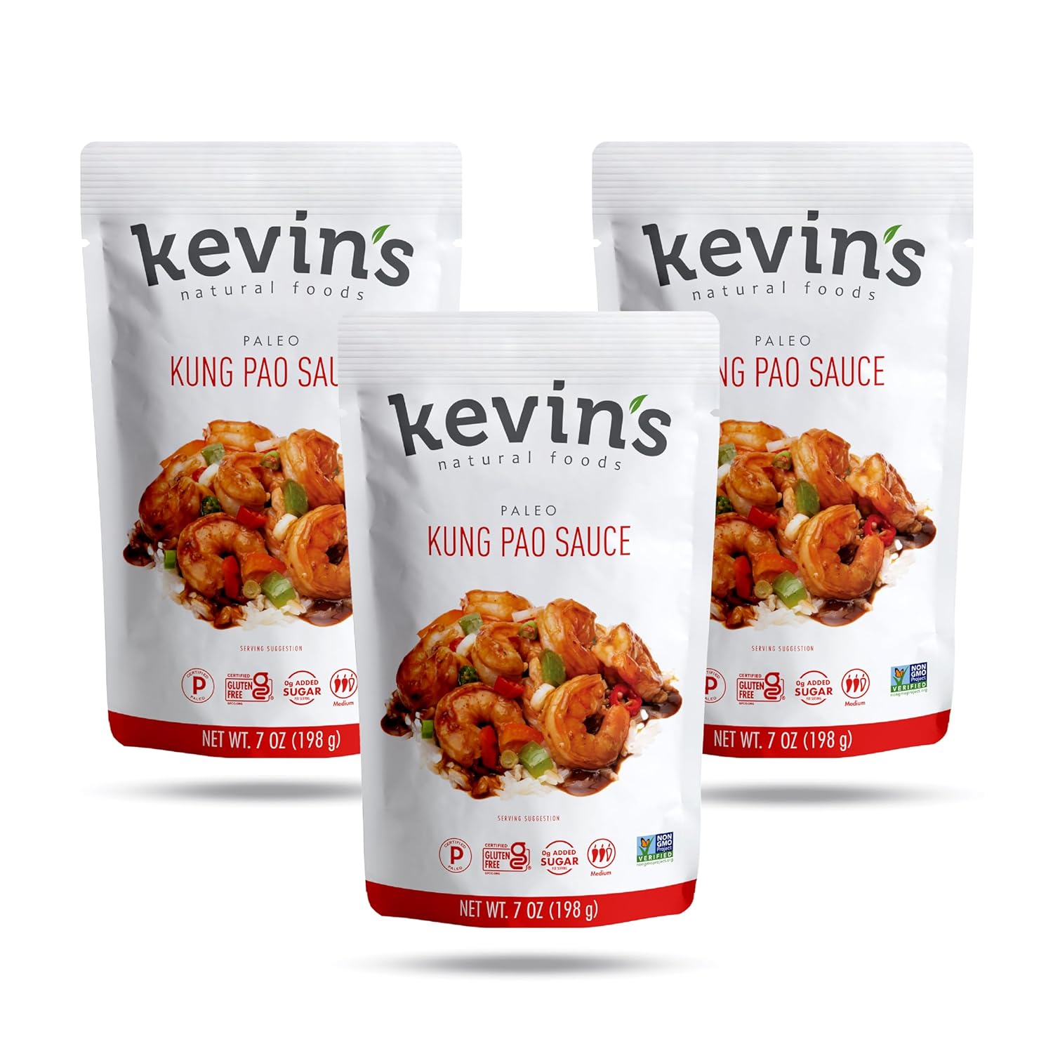Kevin's Natural Foods Korean BBQ Sauce - Paleo Simmer Stir-Fry Sauce, Gluten Free, No Preservatives, Non-GMO - 3 Pack (Korean BBQ)