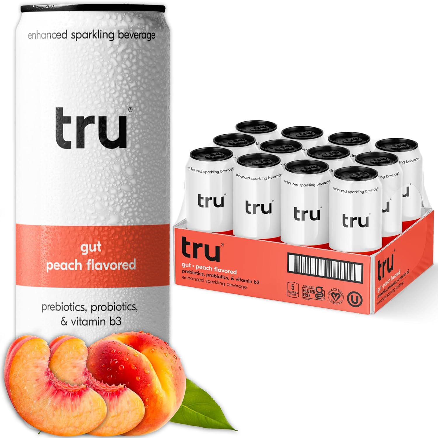 Tru Dream Seltzer, Cherry Berry, Sparkling Water with Chamomile, GABA, Magnesium & Tart Cherry Juice, Sweetened with Monk Fruit & Stevia, Gluten Free, Vegan, Caffeine Free, 12 FL OZ Cans, 12 Pack