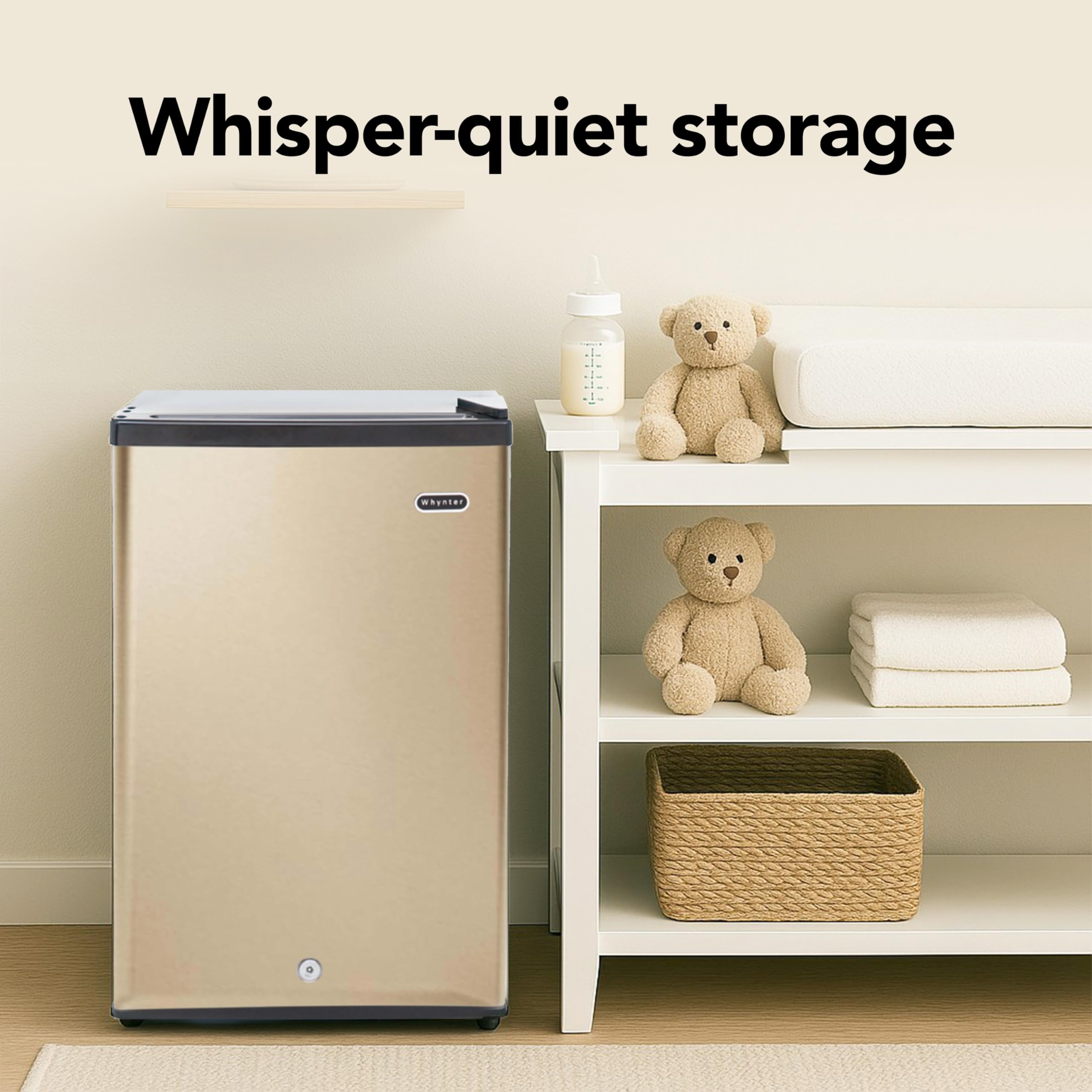 Whynter CUF-112SS Mini, Energy Star Rated Small Upright Freezer with Lock, Stainless Steel -1.1 Cubic Feet