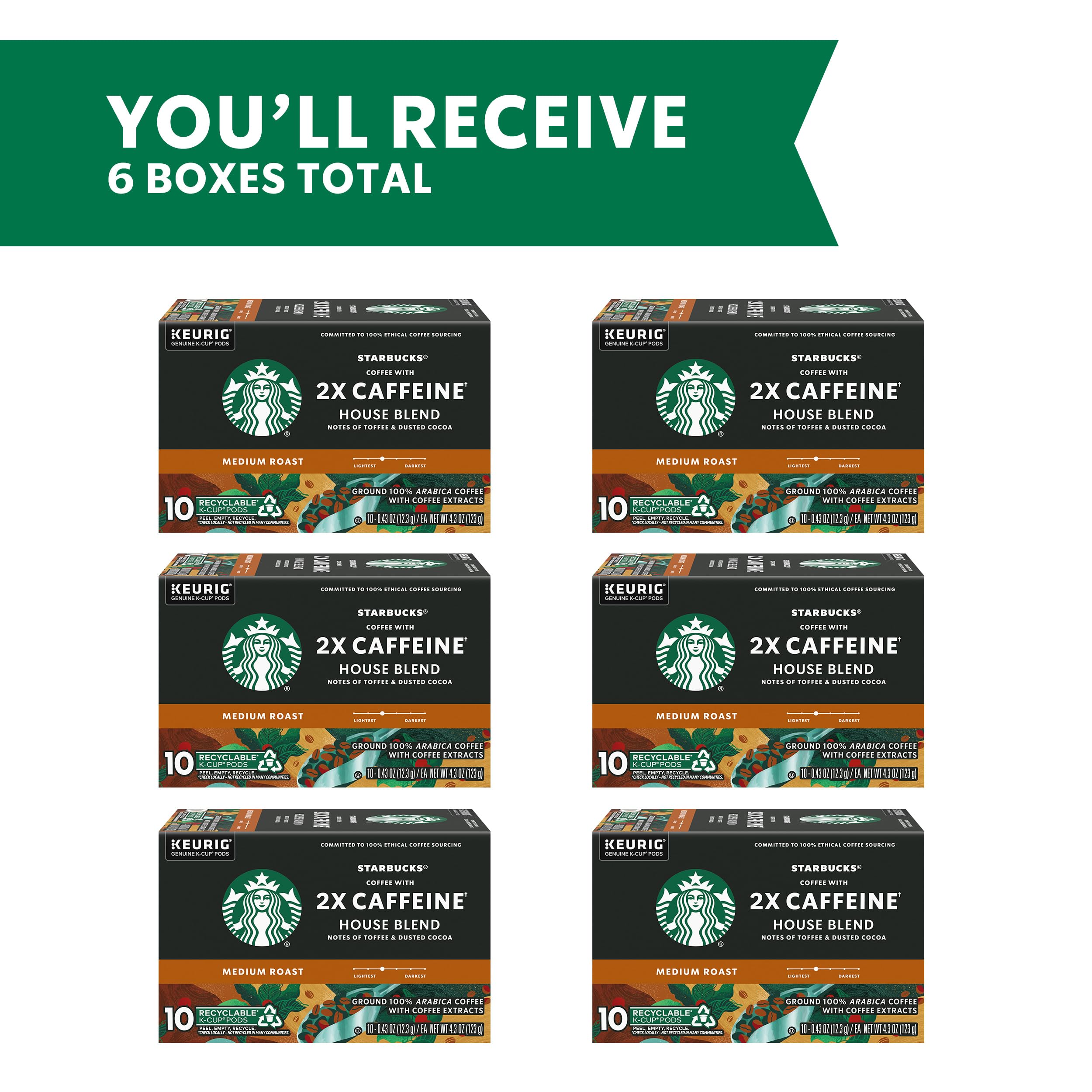 Starbucks K-Cup Coffee Pods, Medium Roast Hot or Iced Coffee, Pike Place Roast, 96 Keurig Pods