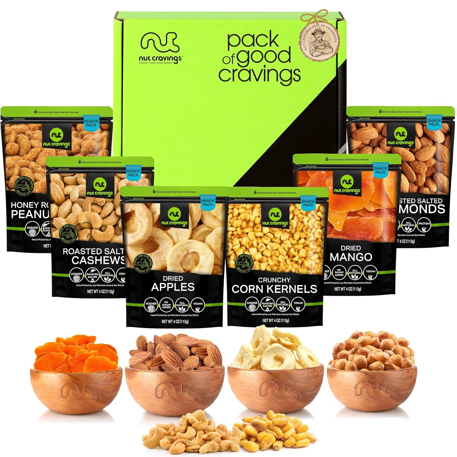 NUT CRAVINGS - Dried California Peaches, No Sugar Added, Unsweetened (16oz, 1 LB) Sweet Healthy Snack, Vegan, Kosher, Resealable Bag