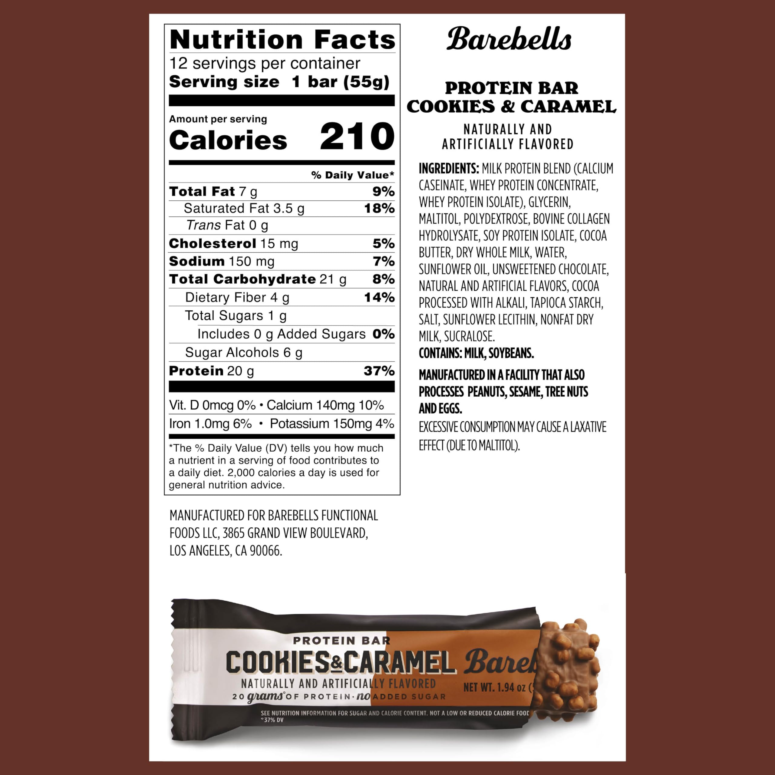 Barebells Protein Bars Salty Peanut - 12 Count, 20g High Protein Treats - Chocolate Nutrition Bar with 1g Total Sugars - On-The-Go Breakfast or Post-Workout Snack