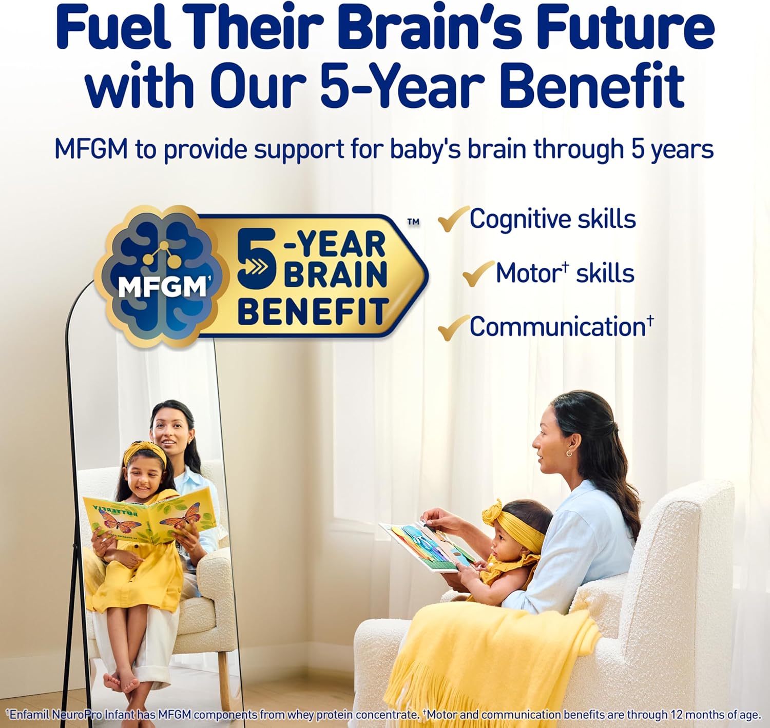 Enfamil NeuroPro Baby Formula, Triple Prebiotic Immune Blend with 2'FL HMO & Expert Recommended Omega-3 DHA, Inspired by Breast Milk, Non-GMO, Reusable Tub, 20.7 Oz (Packaging May Vary)
