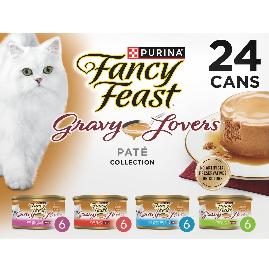 Purina Fancy Feast Gravy Lovers Variety Pack Feast Pate in Wet Cat Food Gravy - (Pack of 1) 4.5 lb. Boxes