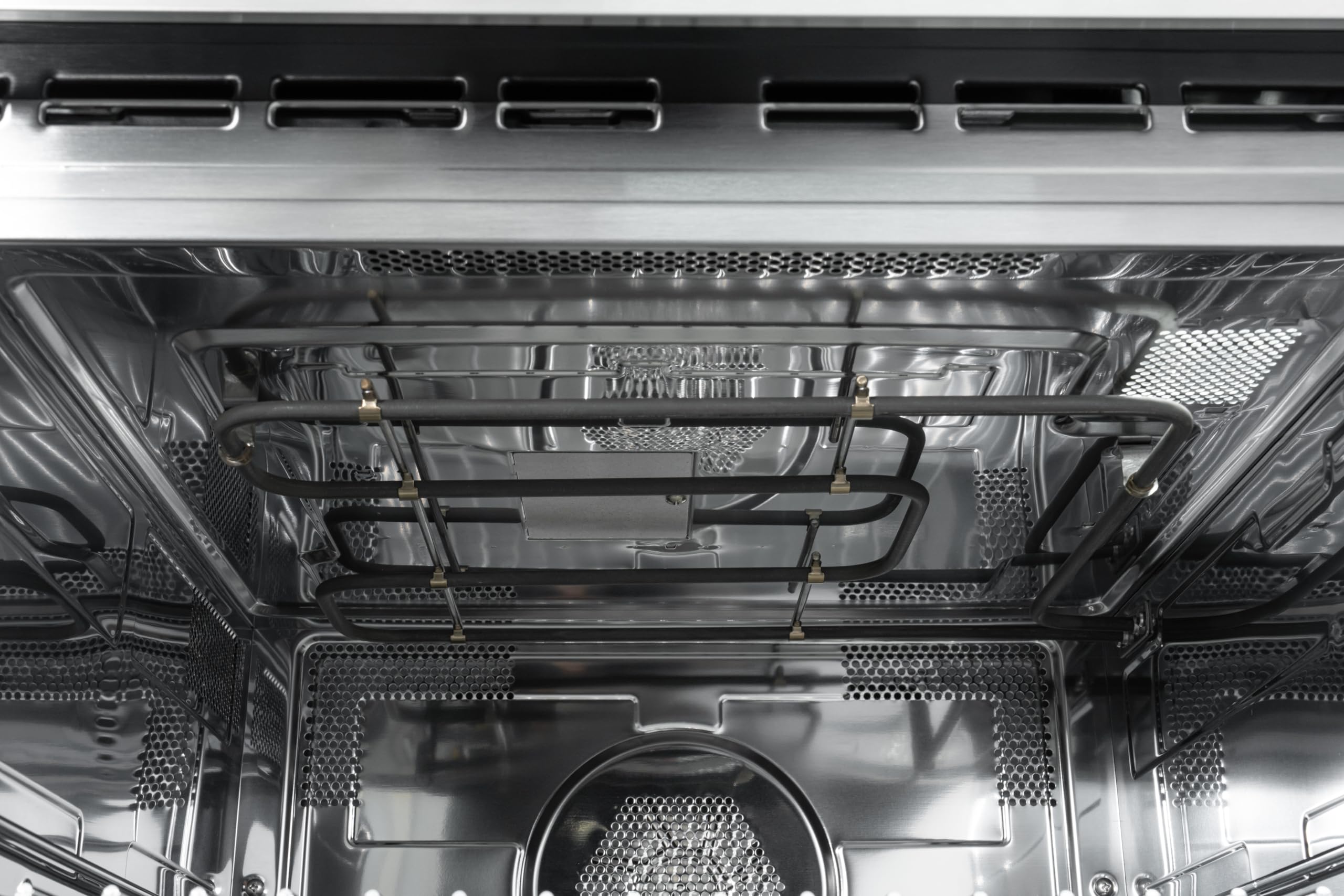 KoolMore Reserve Built-in Microwave Convection Oven with Air Fry, 3-in-1 Combo, Sensor Cook, Soft-Close Door, Stainless Steel, 24 in. / 1.6 cu. ft. with NEMA 5-20P Plug in Black