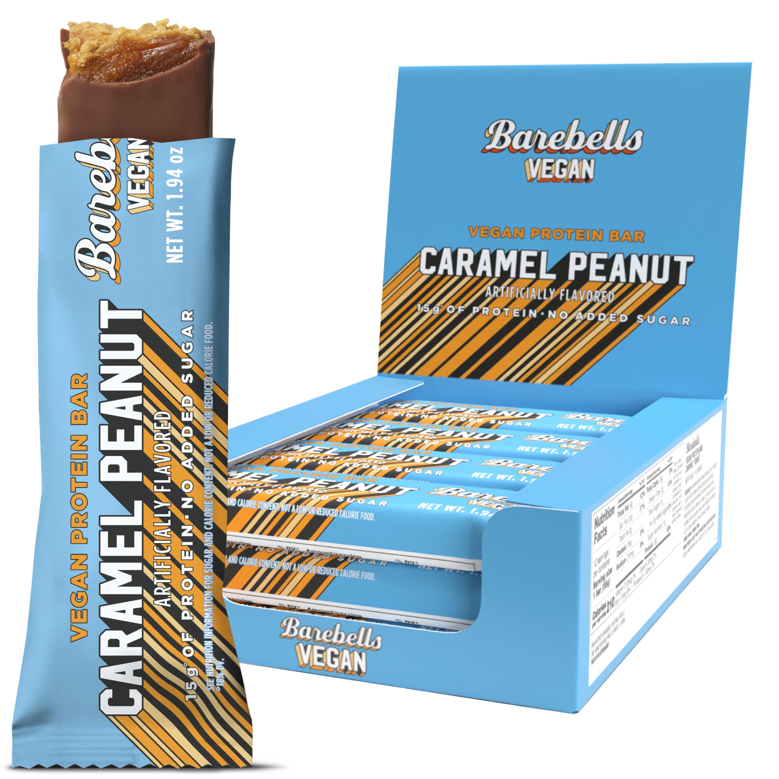 Barebells Protein Bars Salty Peanut - 12 Count, 20g High Protein Treats - Chocolate Nutrition Bar with 1g Total Sugars - On-The-Go Breakfast or Post-Workout Snack