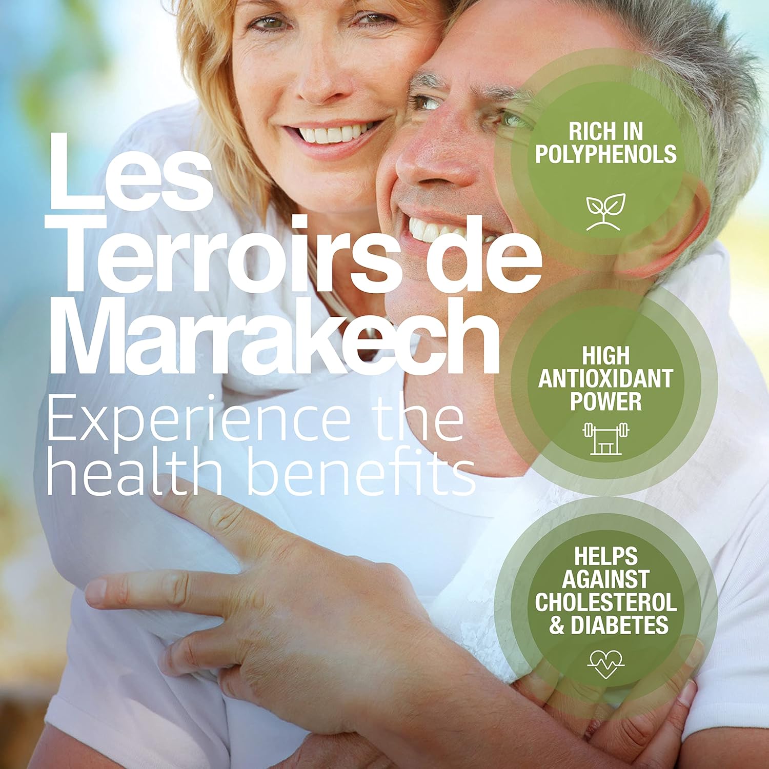 Les Terroirs De Marrakech Extra Virgin Olive Oil, Polyphenol Rich Olive Oil, Moroccan Cold Pressed EVOO Oil, Keto Organic Olive Oil, USDA Certified, Award Winning, Carbon Neutral, 17fl oz. Bottle