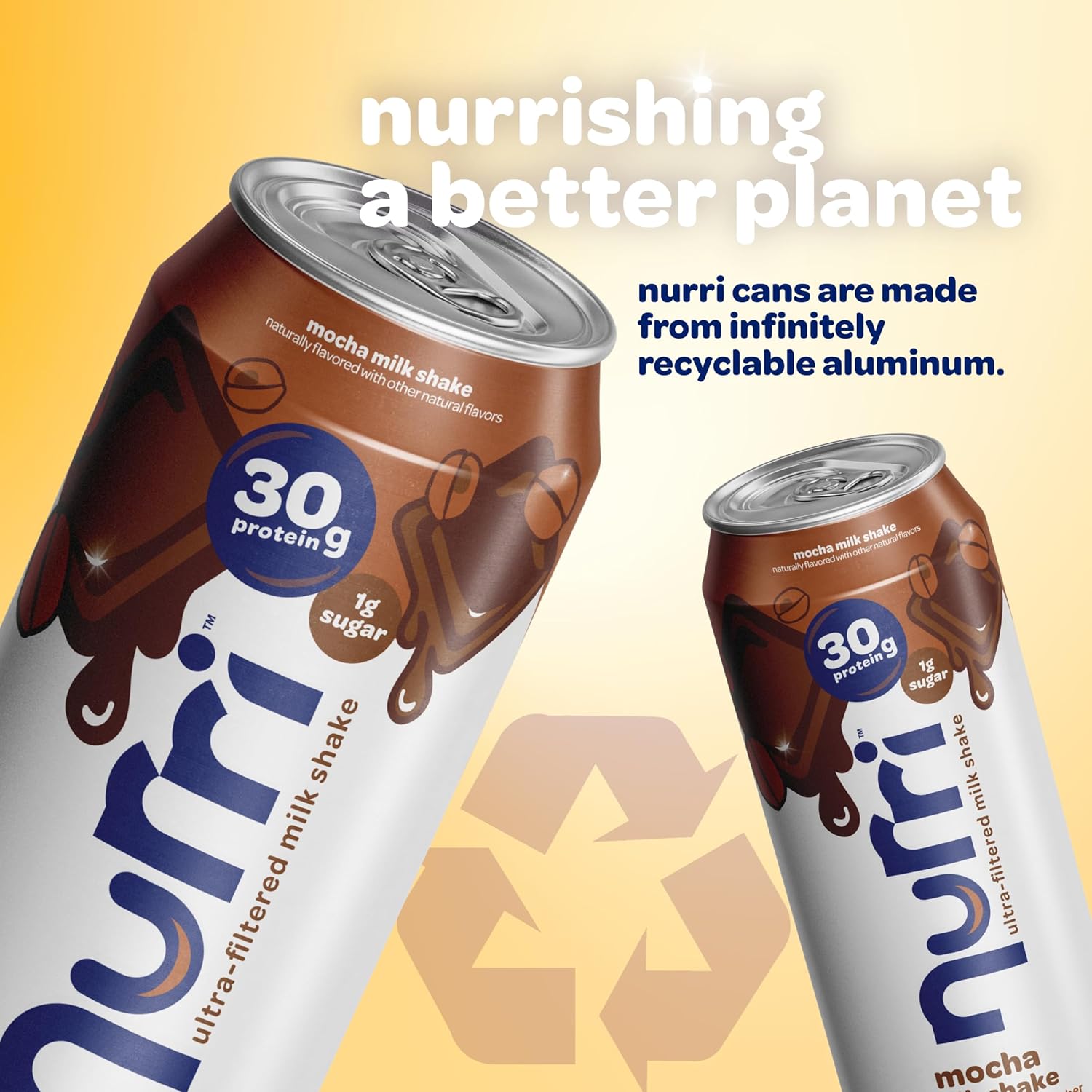 Nurri - 30g Protein Ultra Filtered Milk Shake – Chocolate - Lactose Free, Low Sugar, 150 Calories, 10 Vitamins and Minerals - 11 fl oz, 10 Cans