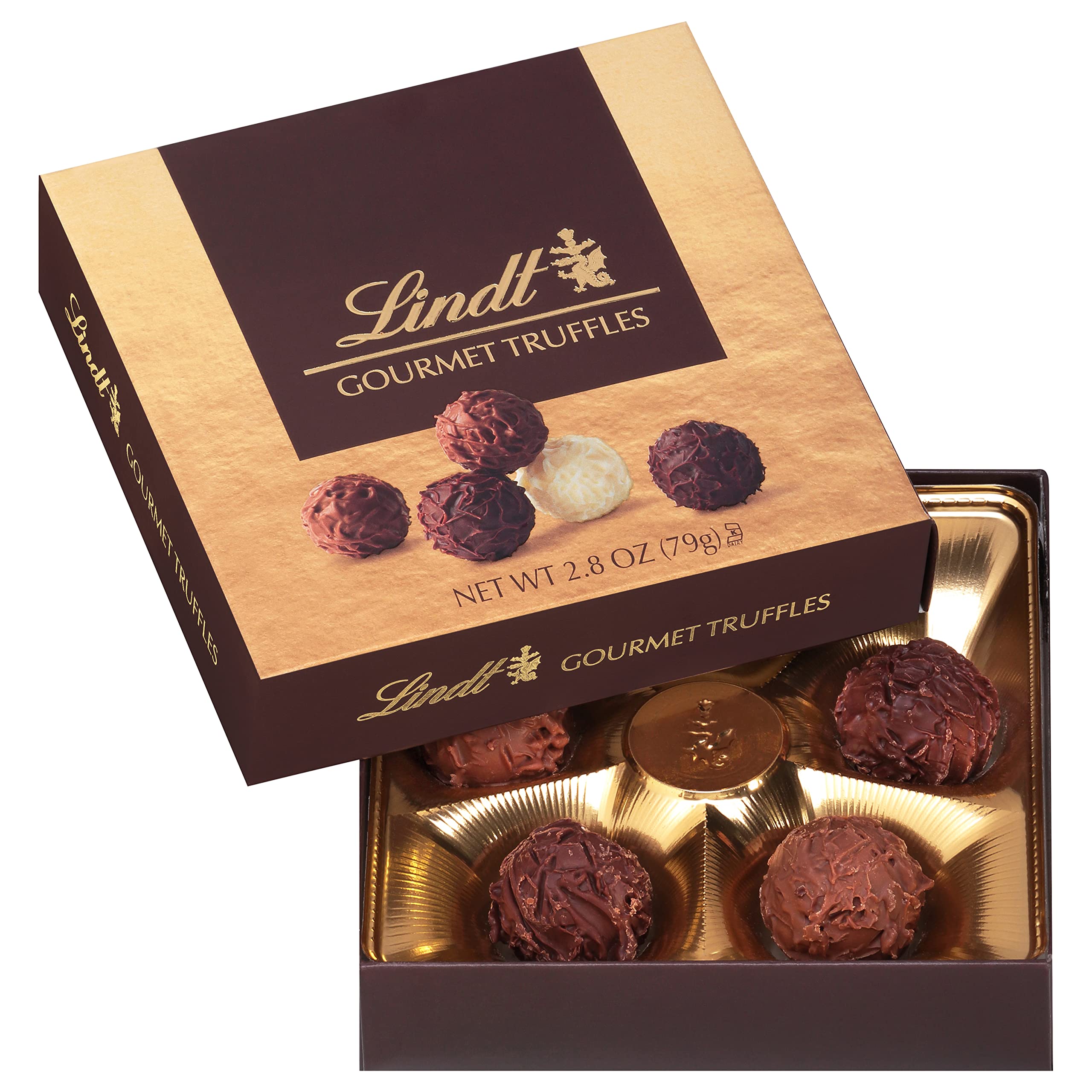 Lindt Gourmet Truffles Chocolate Candy Truffles, Assorted Chocolate Truffles, Christmas Candy, 14.7 oz. Gift Box