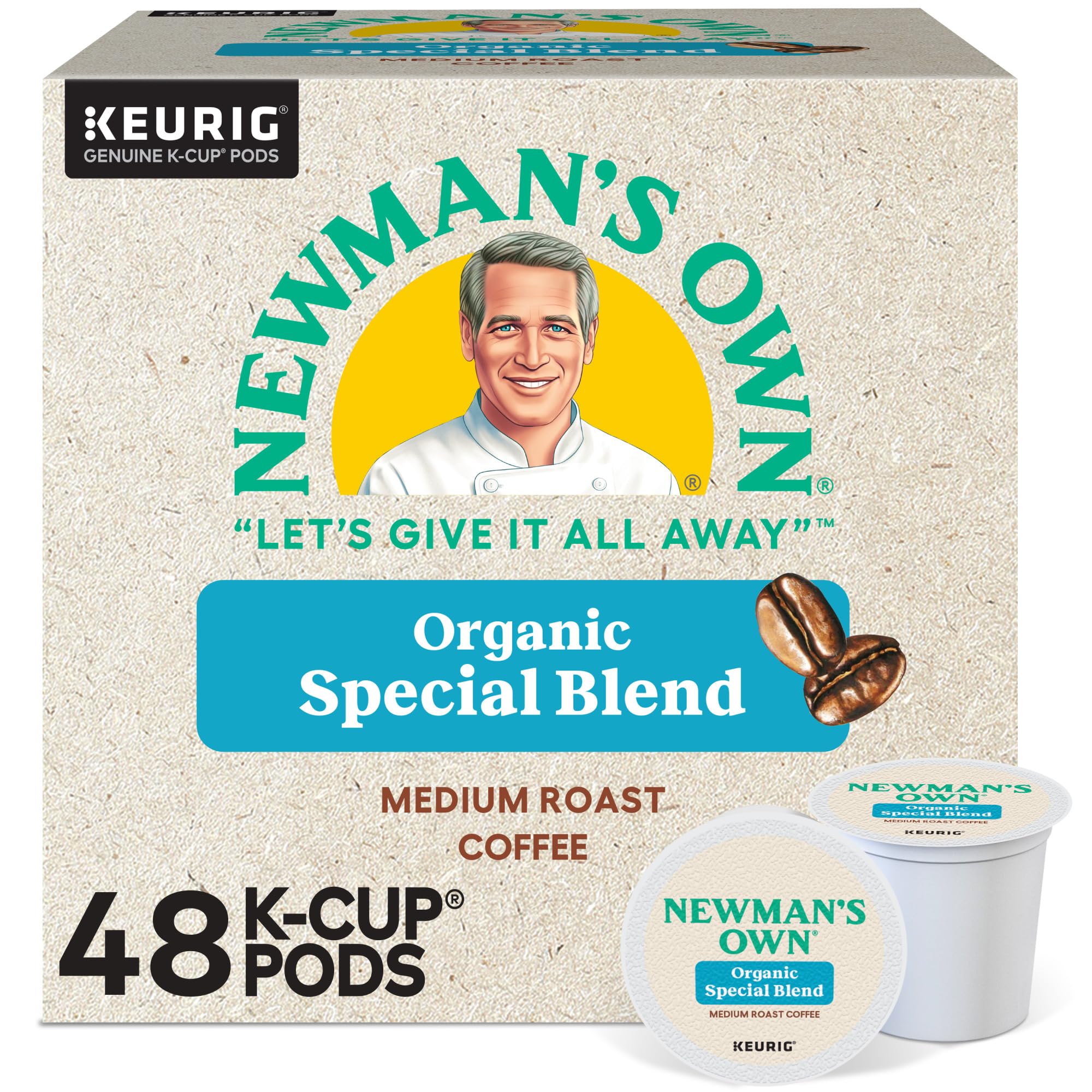 Newman's Own Organics Special Blend Keurig Single-Serve K-Cup Pods, Medium Roast Coffee, 96 Count