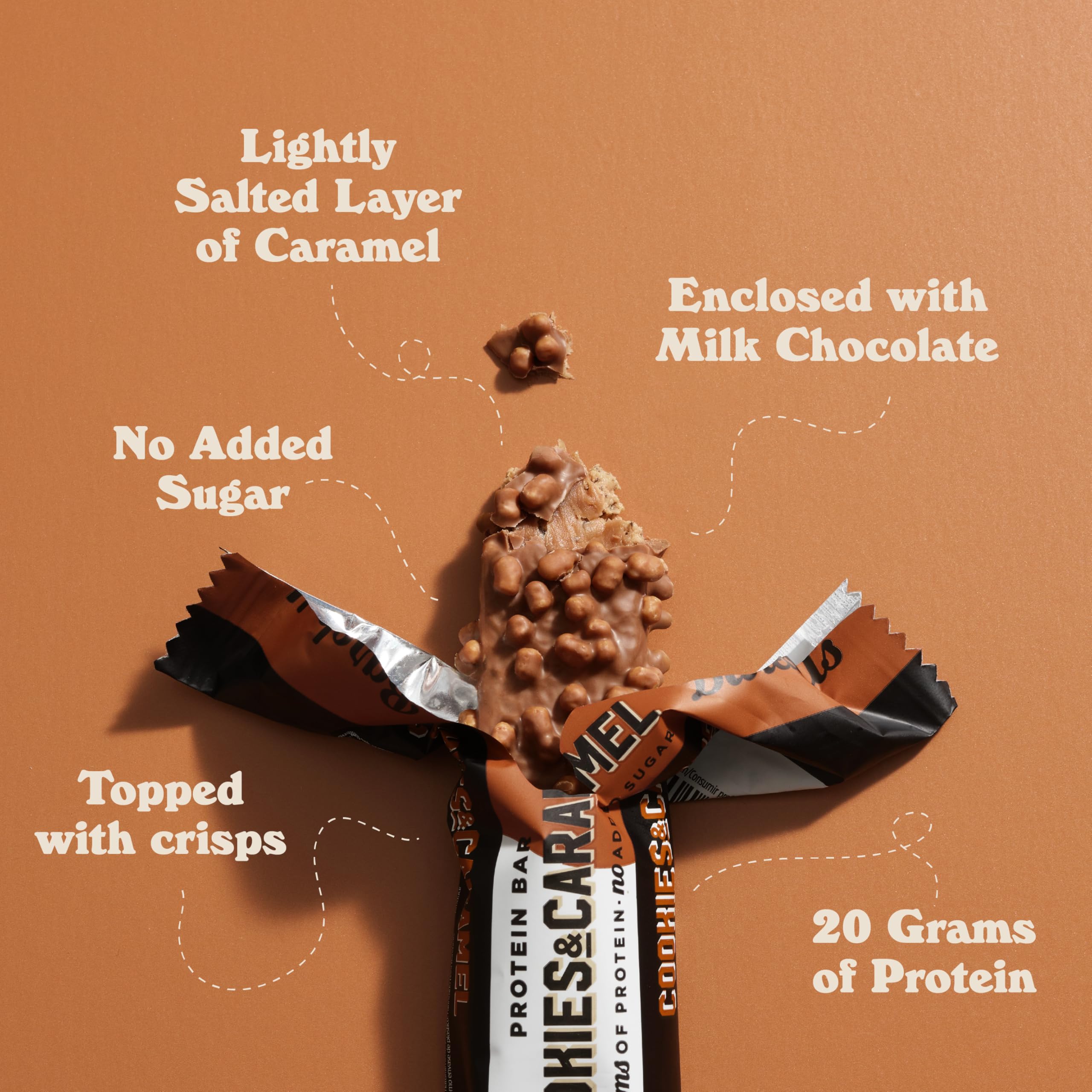 Barebells Protein Bars Salty Peanut - 12 Count, 20g High Protein Treats - Chocolate Nutrition Bar with 1g Total Sugars - On-The-Go Breakfast or Post-Workout Snack