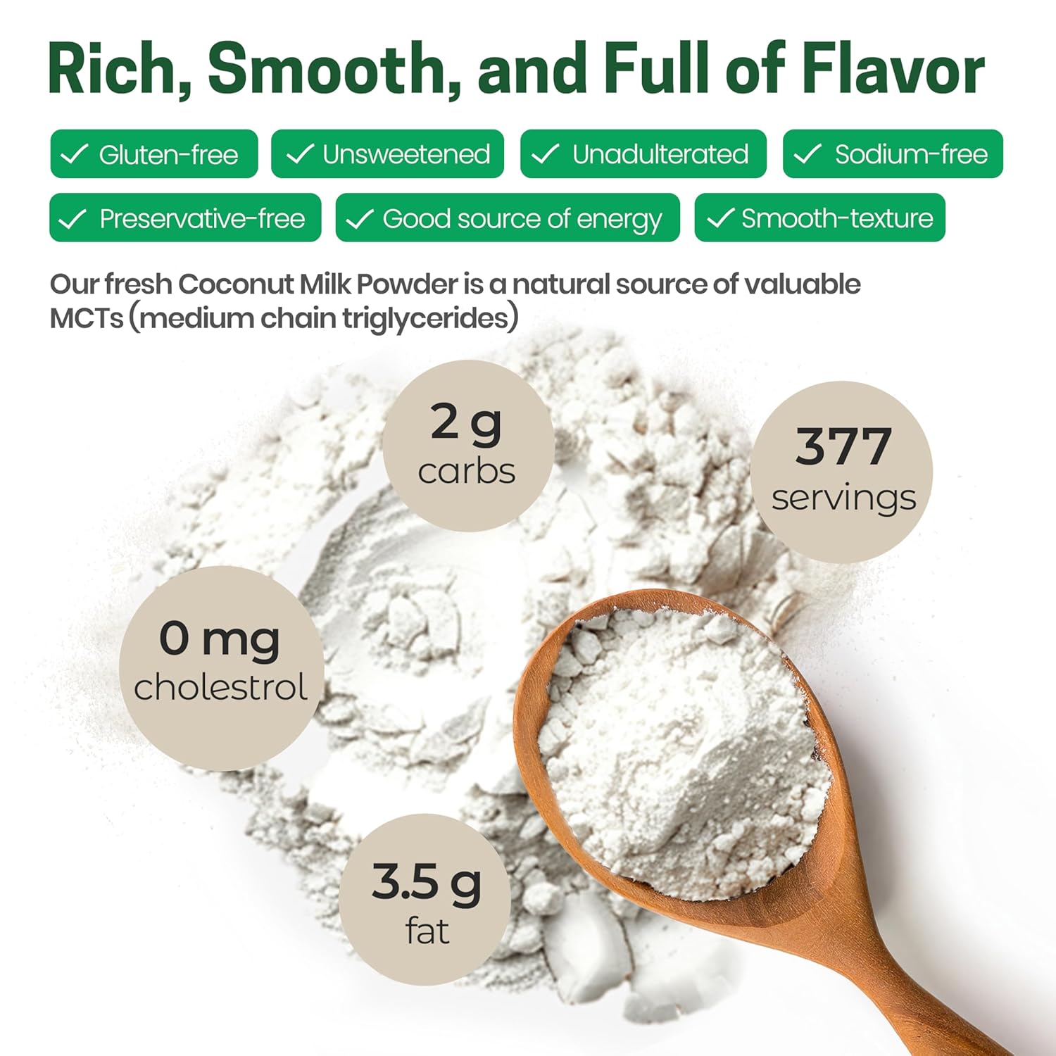 Z Natural Foods Premium Whole Milk Powder - Powdered Milk for Baking, Cooking, Drinks - Dry Milk Powder, Pasteurized, Non-GMO, Gluten-Free, Kosher-Certified, 5 lbs
