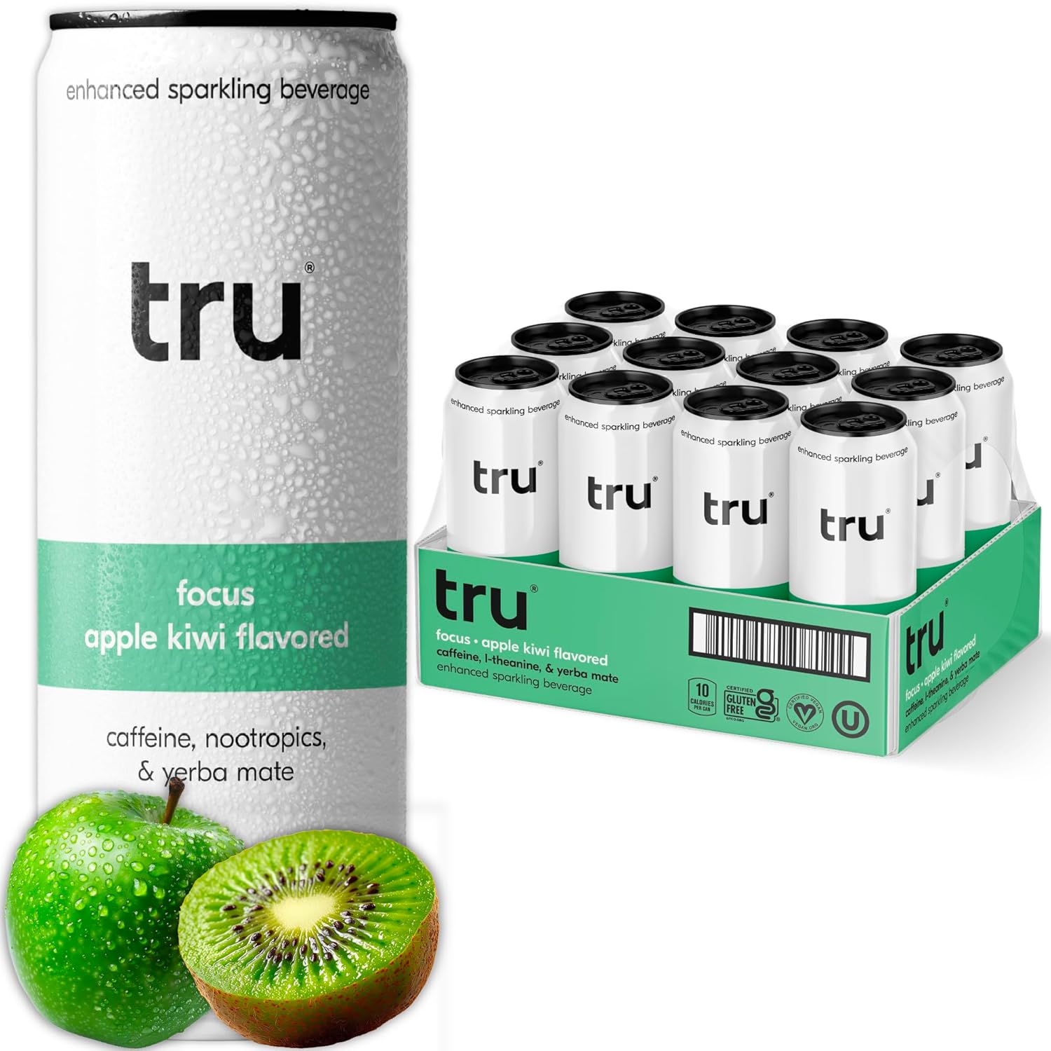Tru Dream Seltzer, Cherry Berry, Sparkling Water with Chamomile, GABA, Magnesium & Tart Cherry Juice, Sweetened with Monk Fruit & Stevia, Gluten Free, Vegan, Caffeine Free, 12 FL OZ Cans, 12 Pack