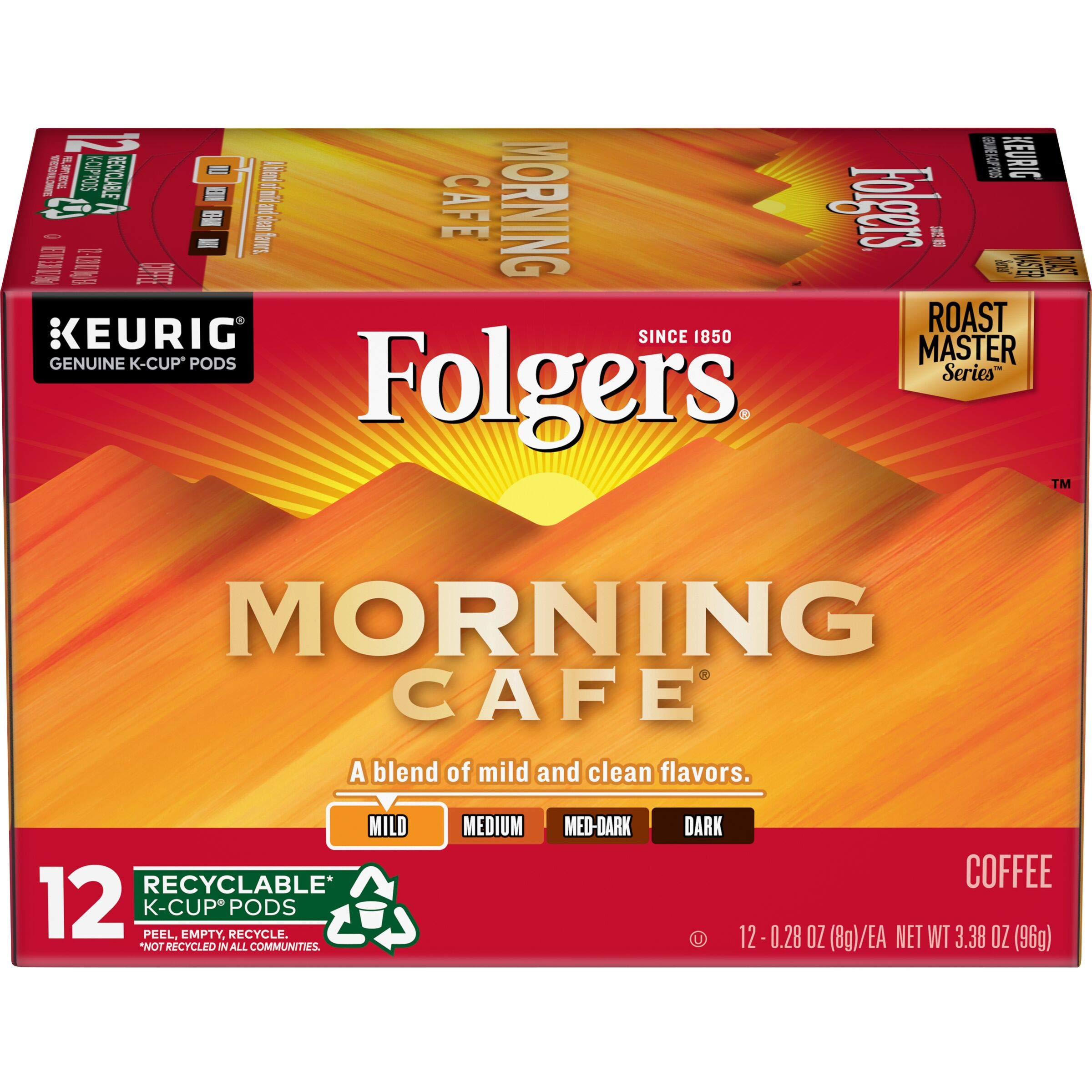 Folgers Classic Roast Medium Roast Coffee, 72 Keurig K-Cup Pods