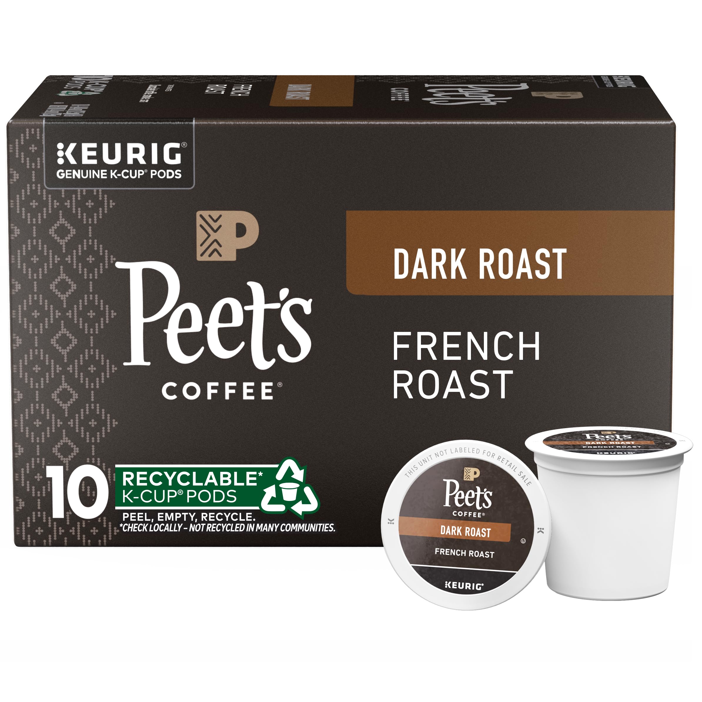 Peet's Coffee, Dark Roast Keurig K-Cup Pods - Major Dickason's Blend 75 Count (1 Box of 75 Pods)