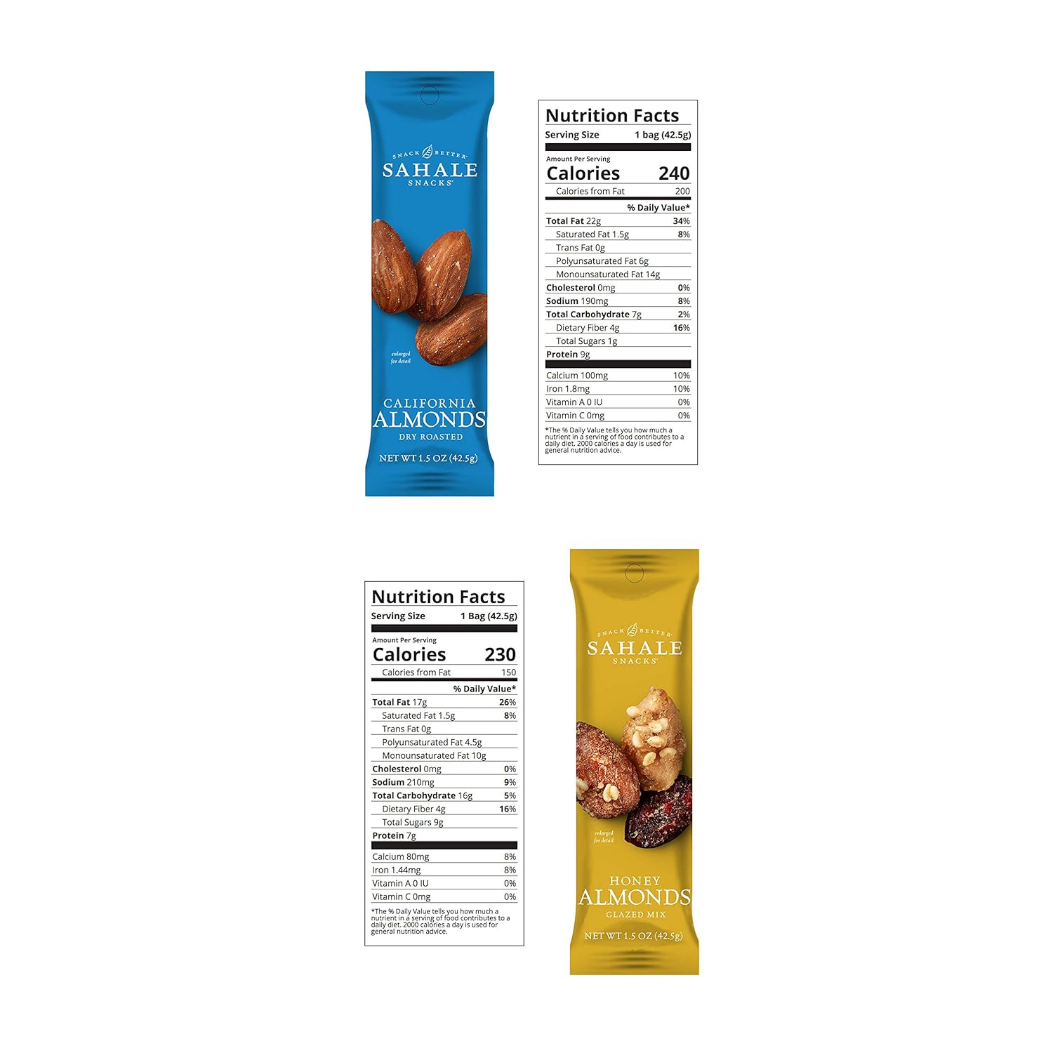 Sahale Snacks Glazed Mix Nut Blend Variety Pack, 1.5 Oz Grab & Go Bags (12 Total Packs) - Four Different Dry-Roasted Deluxe Mixed Nuts Blends Included - Non-GMO Kosher & Certified Gluten-Free Snacks