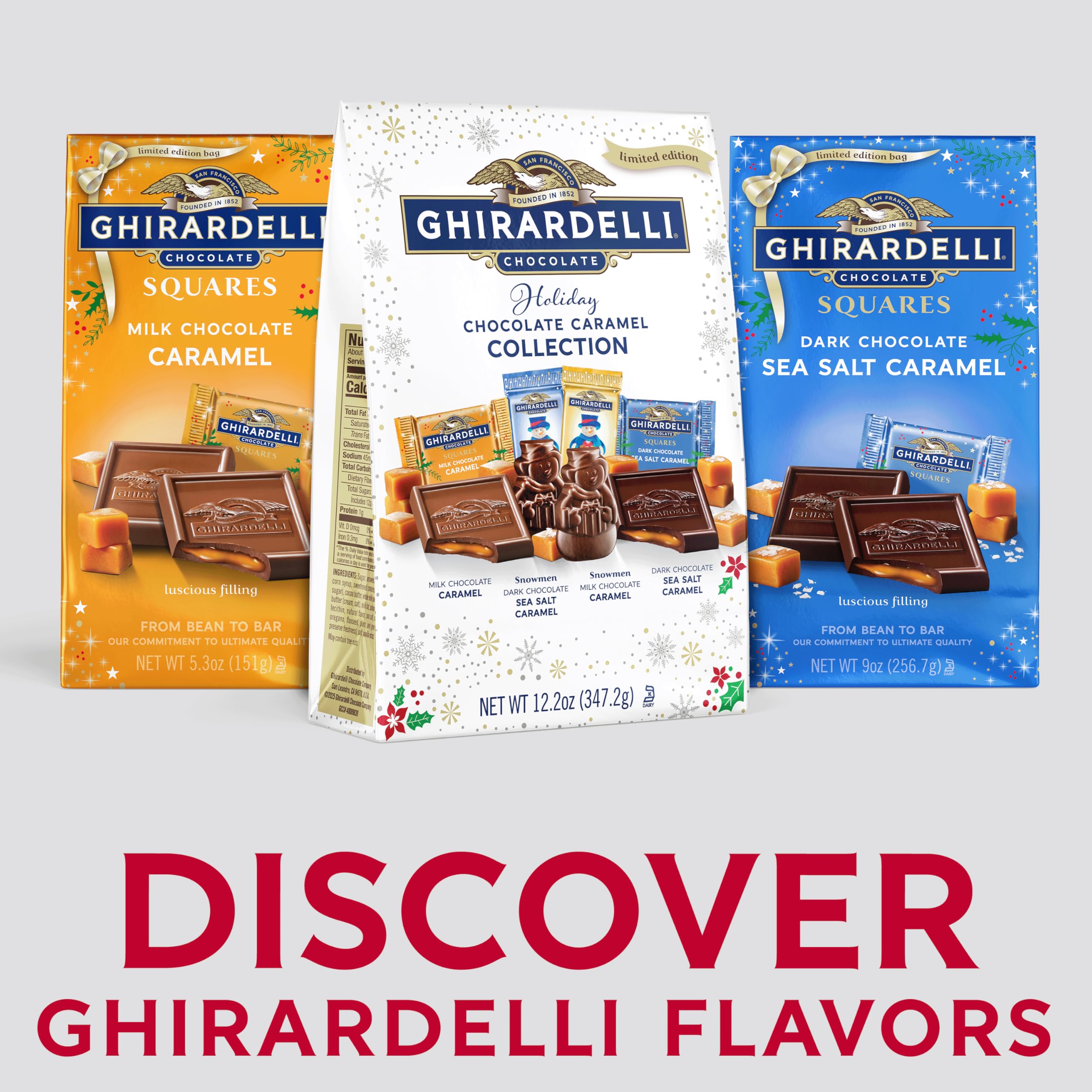 GHIRARDELLI Premium Chocolate Assortment SQUARES Gift Box, 29.6 oz