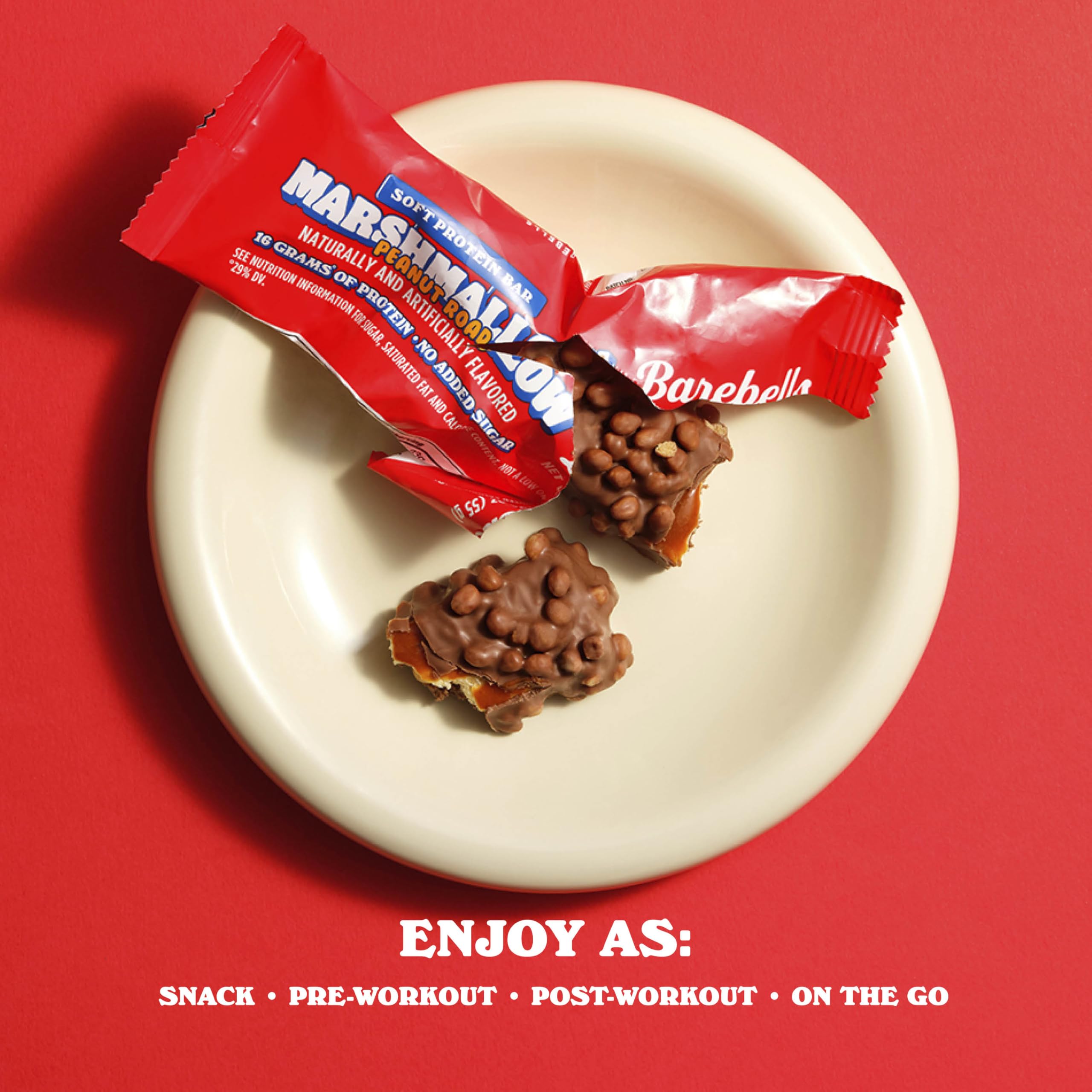 Barebells Protein Bars Salty Peanut - 12 Count, 20g High Protein Treats - Chocolate Nutrition Bar with 1g Total Sugars - On-The-Go Breakfast or Post-Workout Snack