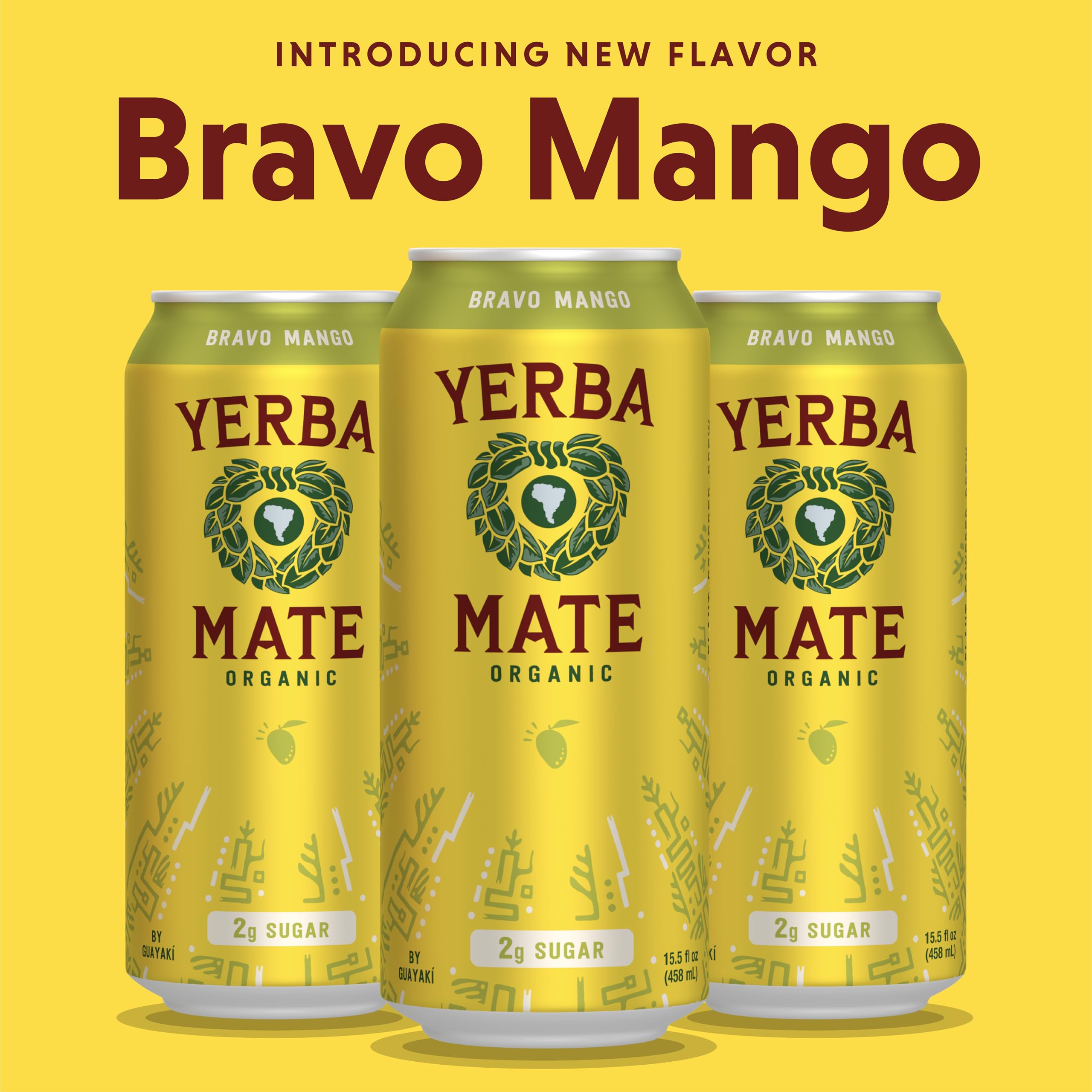 Yerba Madre Organic Yerba Mate, Enlighten Mint, 150mg Natural Caffeine, Energy Drink Alternative, No Jitters or Crash, 15.5 Oz Cans (Pack of 12)