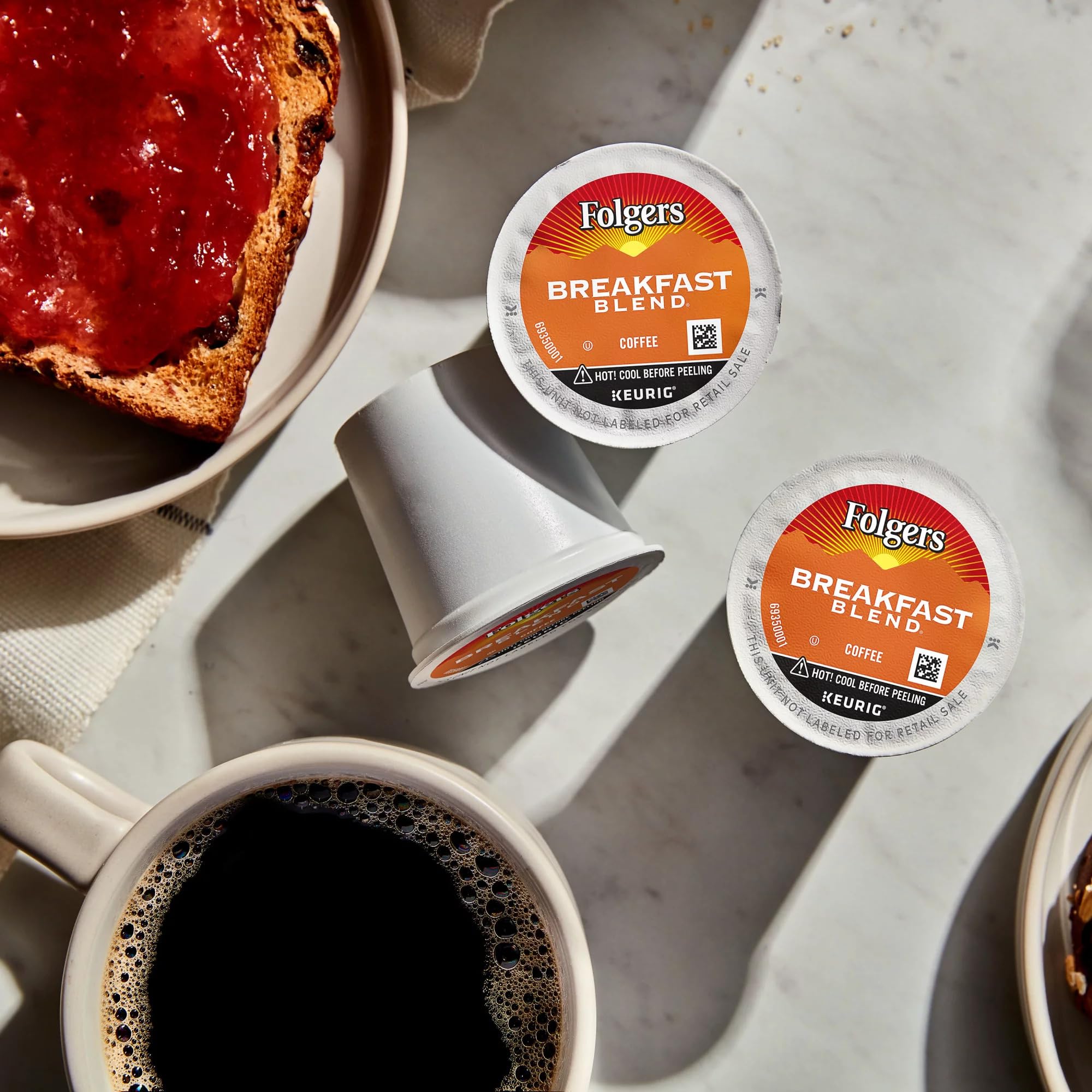 Folgers Classic Roast Medium Roast Coffee, 72 Keurig K-Cup Pods
