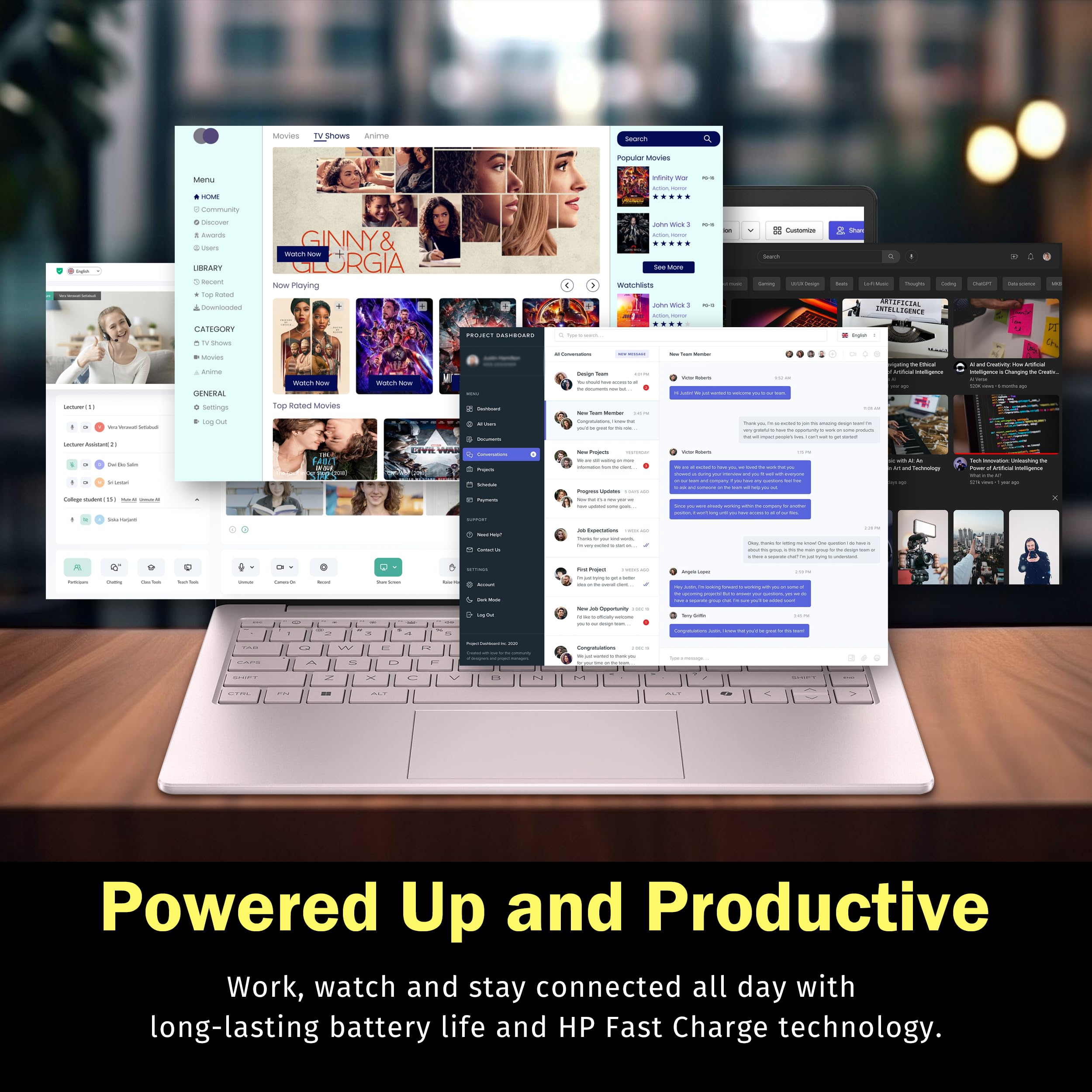HP Stream 14" HD BrightView Laptop, Intel Celeron N4120, 16GB RAM, 288GB Storage (128GB UFS + 160GB Docking Station Set), Intel UHD Graphics, 720p Webcam, Wi-Fi, 1 Year Office 365, Win 11S, Silver