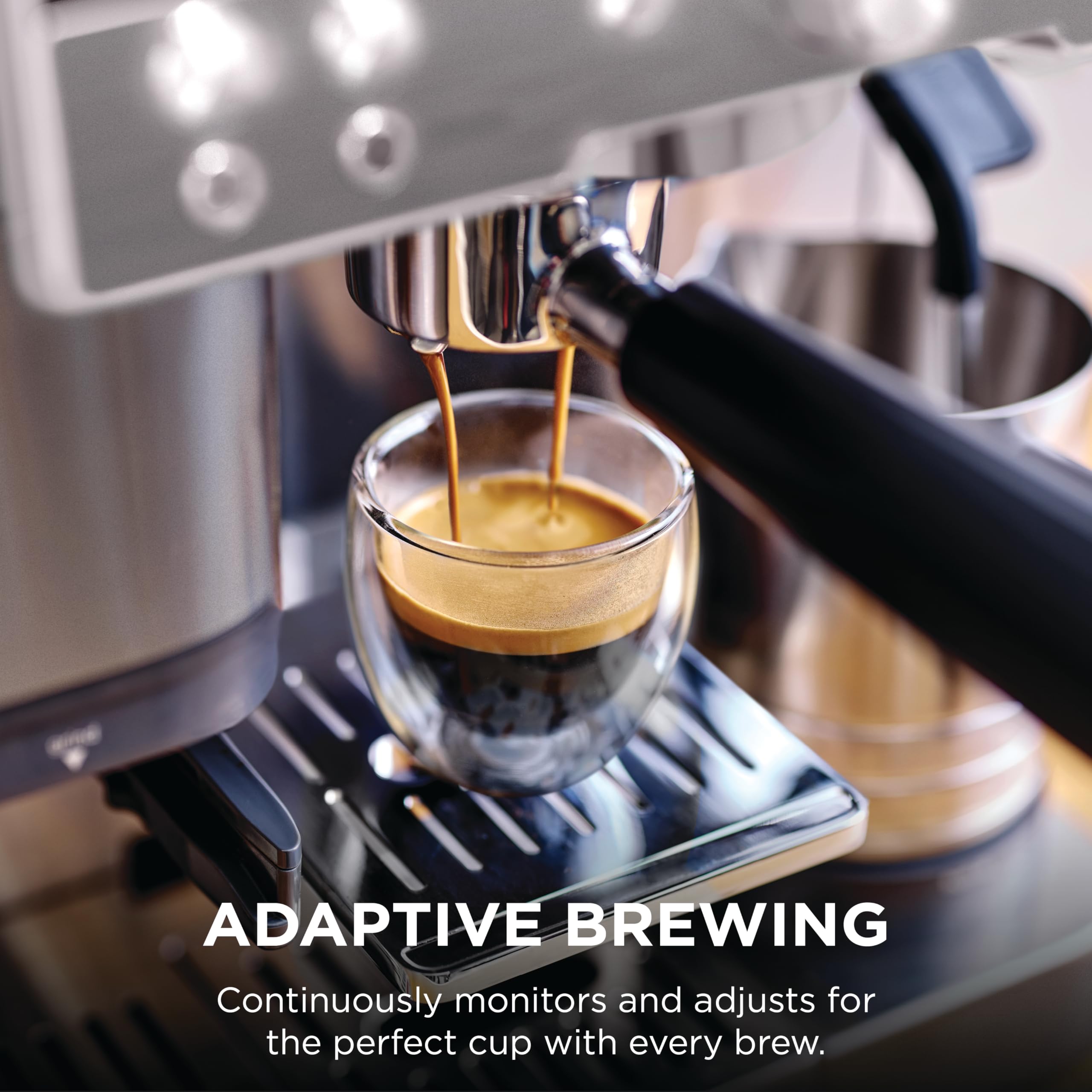 Ninja Luxe Café Premier 3-in-1 Espresso Machine, Drip Coffee, & Rapid Cold Brew | Built-in Coffee Grinder, Hands-Free Milk Frother, Assisted Tamper for Cappuccinos & Lattes | Stainless Steel | ES601