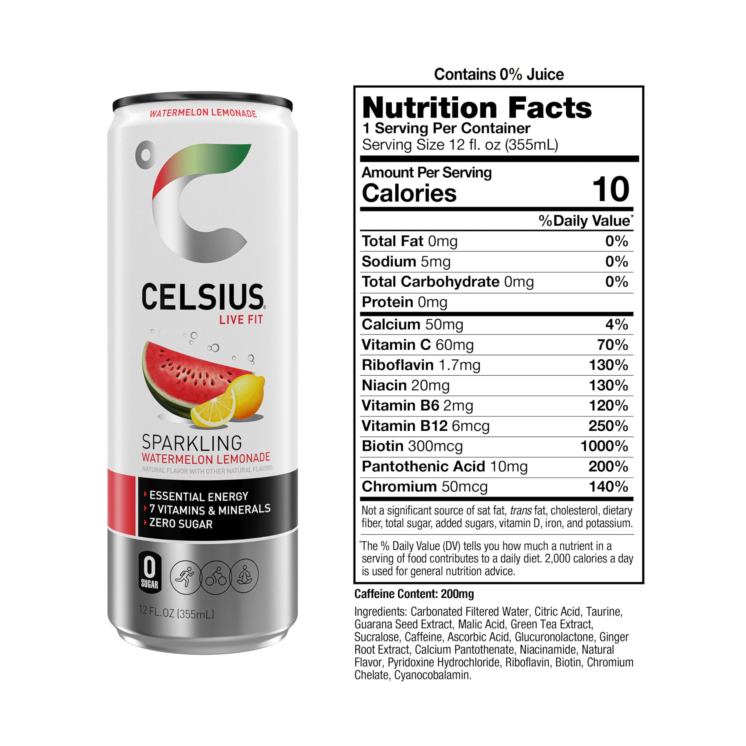 CELSIUS Sparkling Kiwi Guava, Functional Essential Energy Drink 12 Fl Oz (Pack of 12)