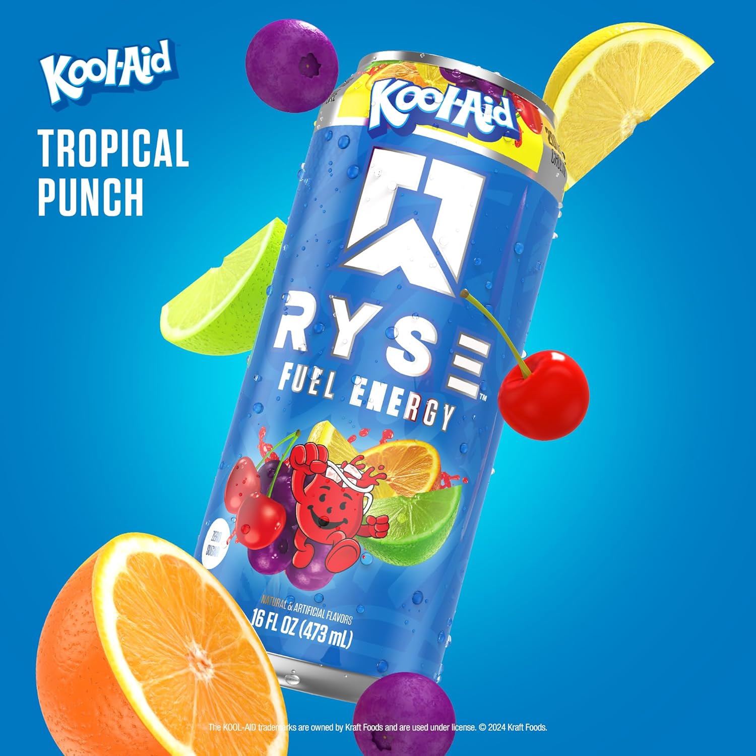 RYSE Fuel Energy Drink - Variety Pack - Sugar Free, Gluten Free & Vegan - 200mg Natural Caffeine, Taurine & Choline for Focus & Energy - No Artificial Colors - 16 fl oz Cans (12-Pack)