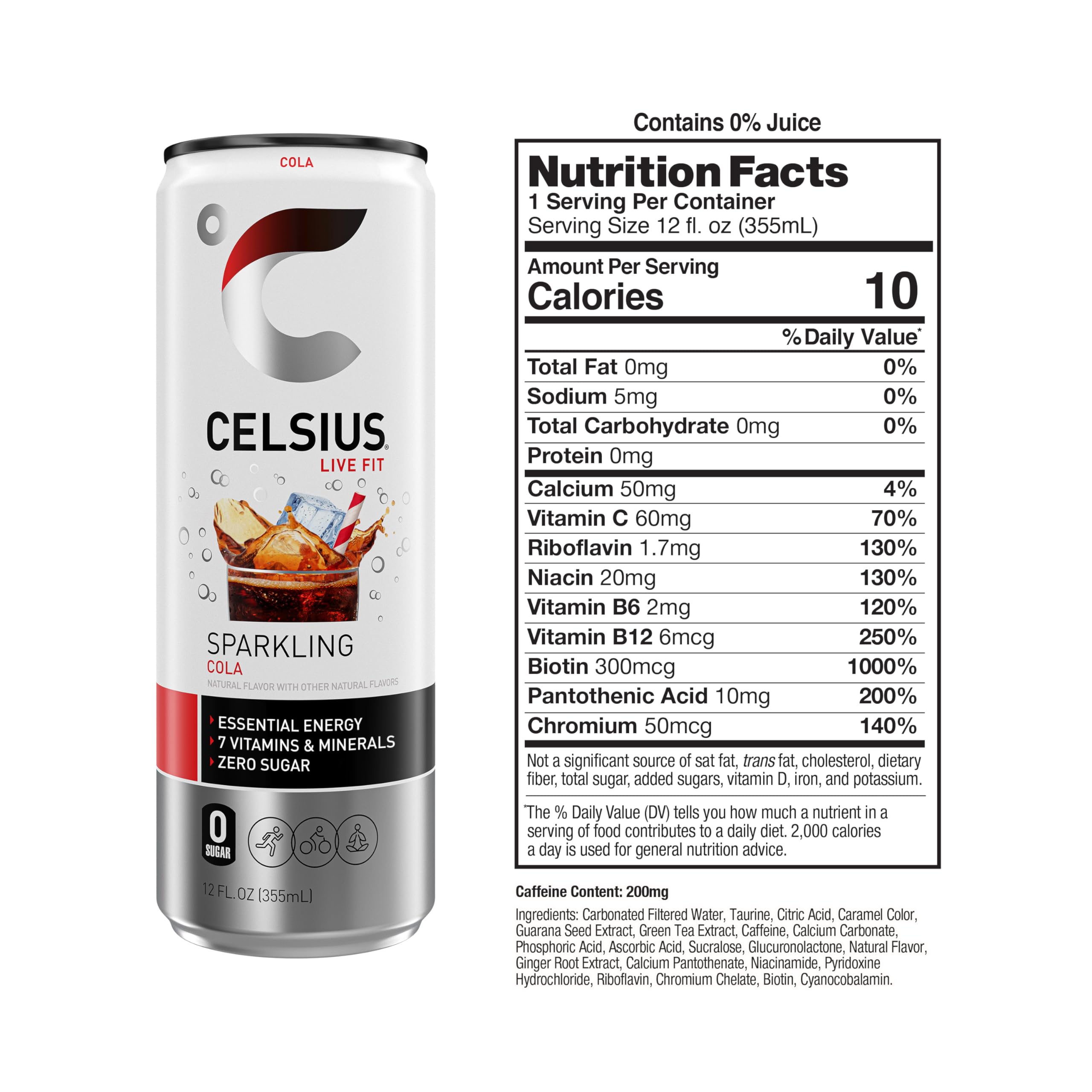 CELSIUS Sparkling Kiwi Guava, Functional Essential Energy Drink 12 Fl Oz (Pack of 12)