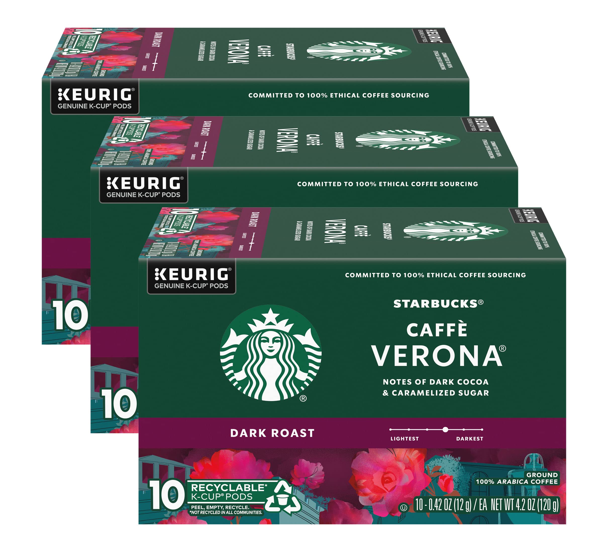 Starbucks K-Cup Coffee Pods, Dark Roast Hot or Iced Coffee, French Roast, 96 Keurig Pods