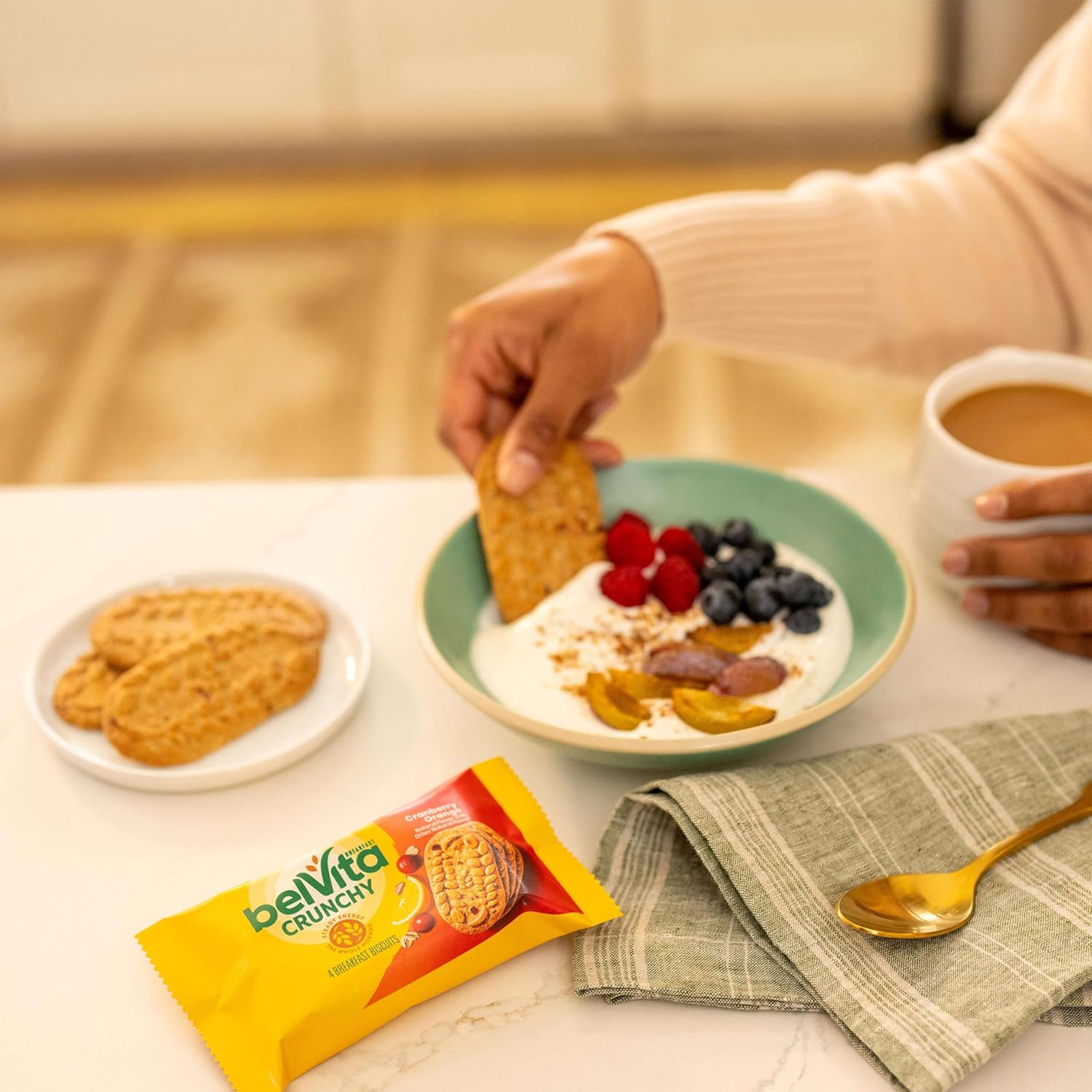 belVita Breakfast Bars Biscuits, Cranberry Orange, 30 Total Packs, 6 Boxes (4 Biscuits Per Pack)