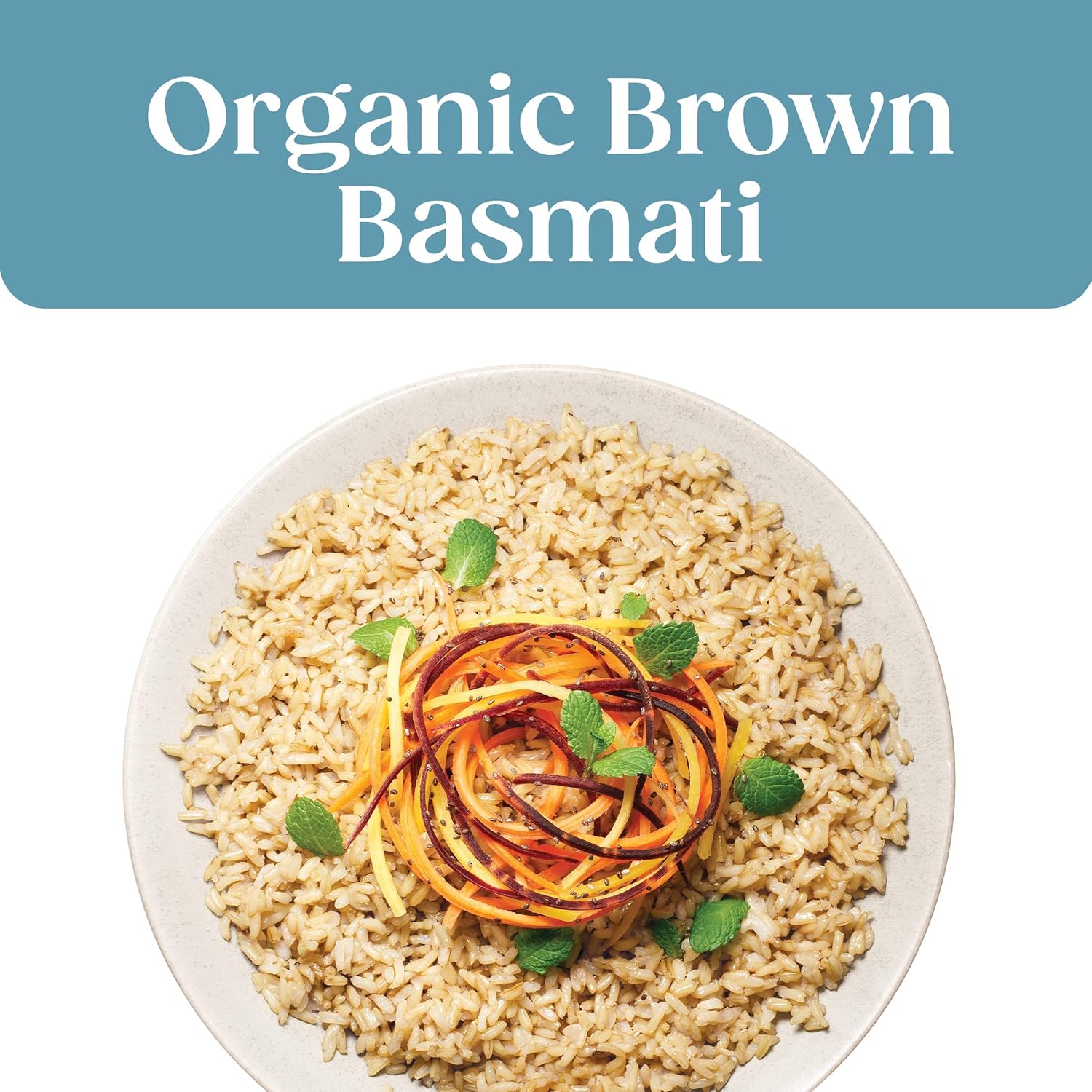SEEDS OF CHANGE Certified Organic Brown Basmati Rice, Organic Food, 8.5 OZ Pouch (Pack of 12)