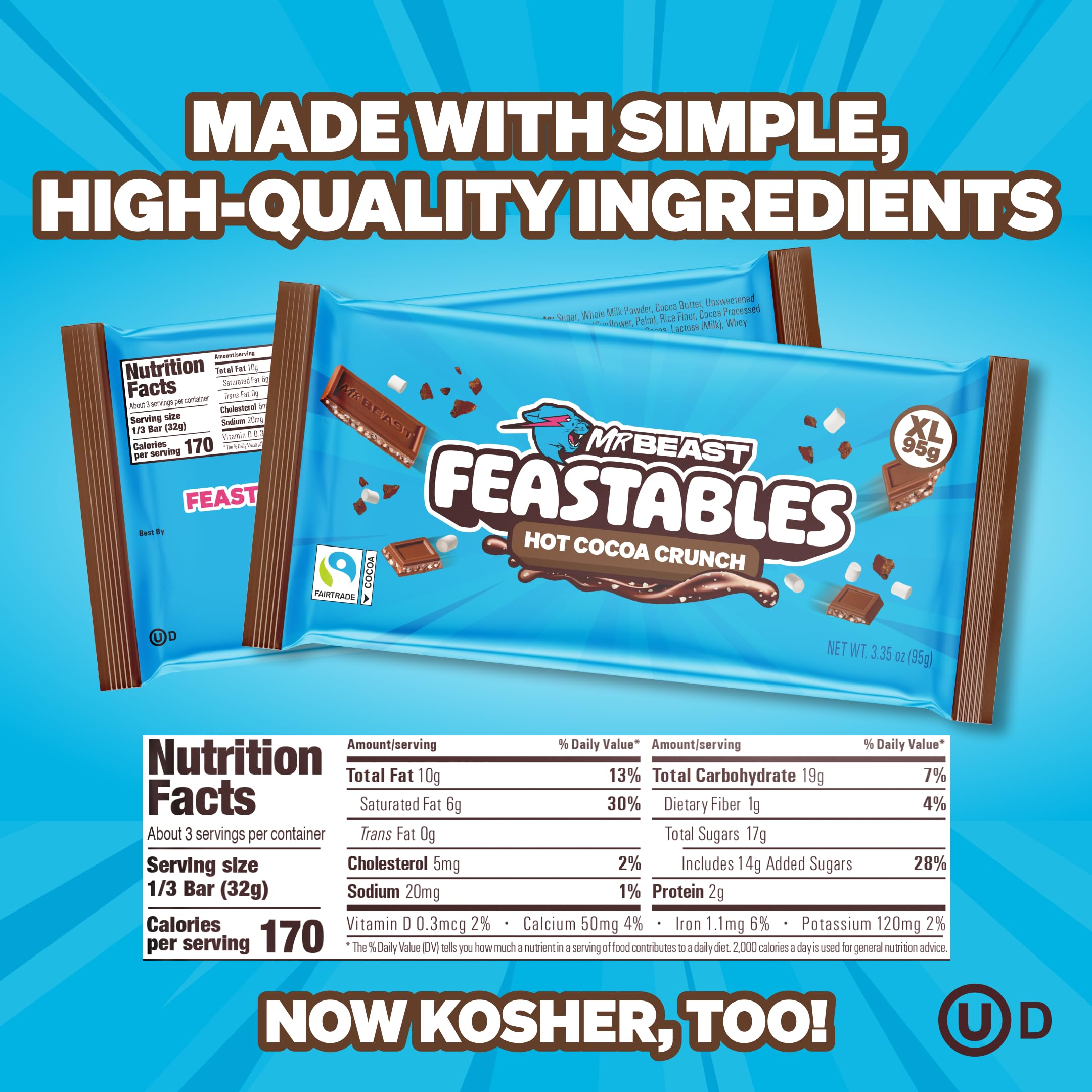 Feastables MrBeast Peanut Butter Jack-O-Lantern, Milk Chocolate & Creamy Peanut Butter Filling, Cups for Adults & Kids, Chocolate Candy for Halloween Snacks, Made With Fairtrade Cocoa, 30 Count
