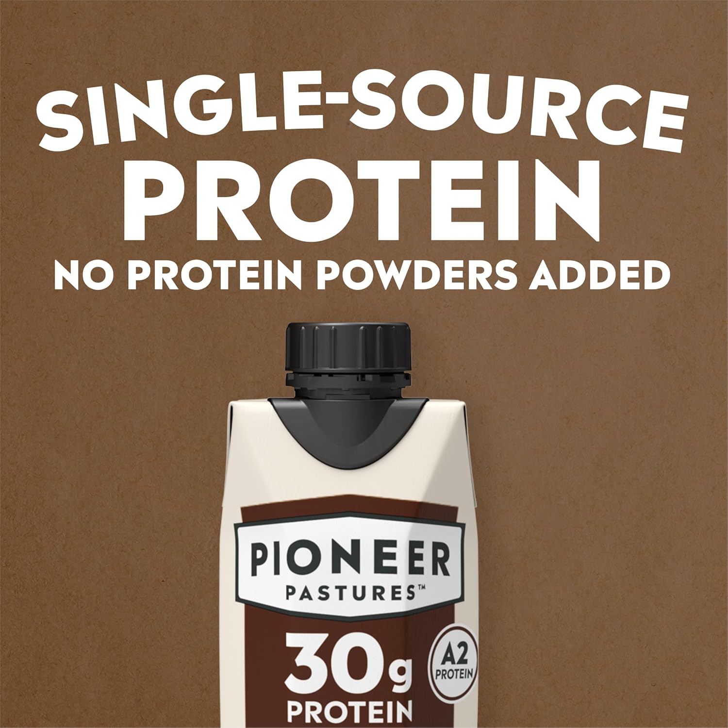 Pioneer Pastures - High Protein A2 Milkshakes - Vanilla - A2 Nutritional Milk, 30g Protein, 2g Sugar, No Sweeteners, No Seed Oils - All-Natural, Breakfast Shake, Meal Replacement, Workout - 11oz, 12 Pack