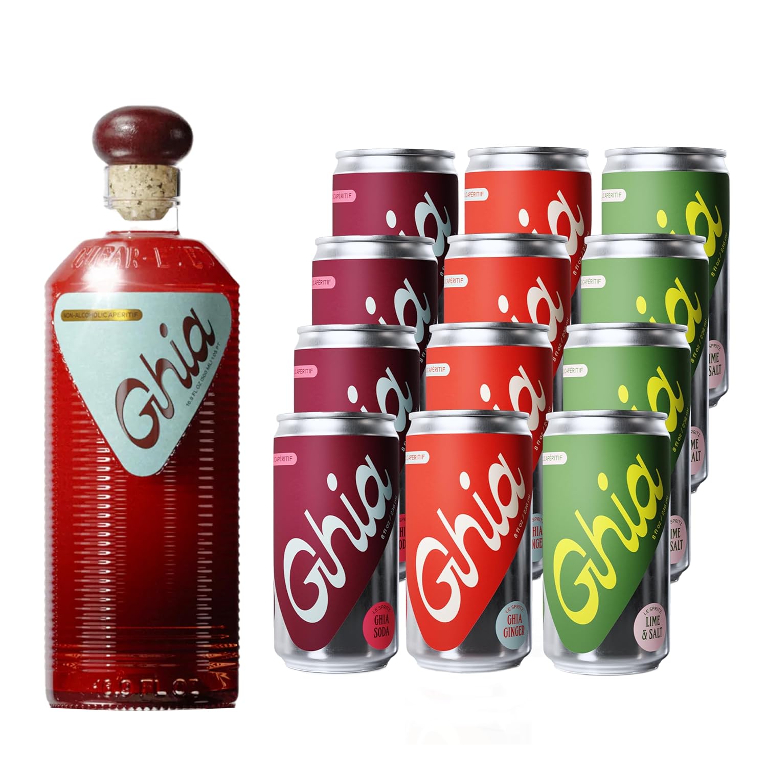 Ghia Non-Alcoholic Apéritif - 500ml | Botanical Mediterranean-Inspired Spirit Cocktail Mixer with Notes of Citrus, Rosemary & Bitter Herbs - Vegan, No Added Sugar, No Artificial Flavors, Caffeine-Free