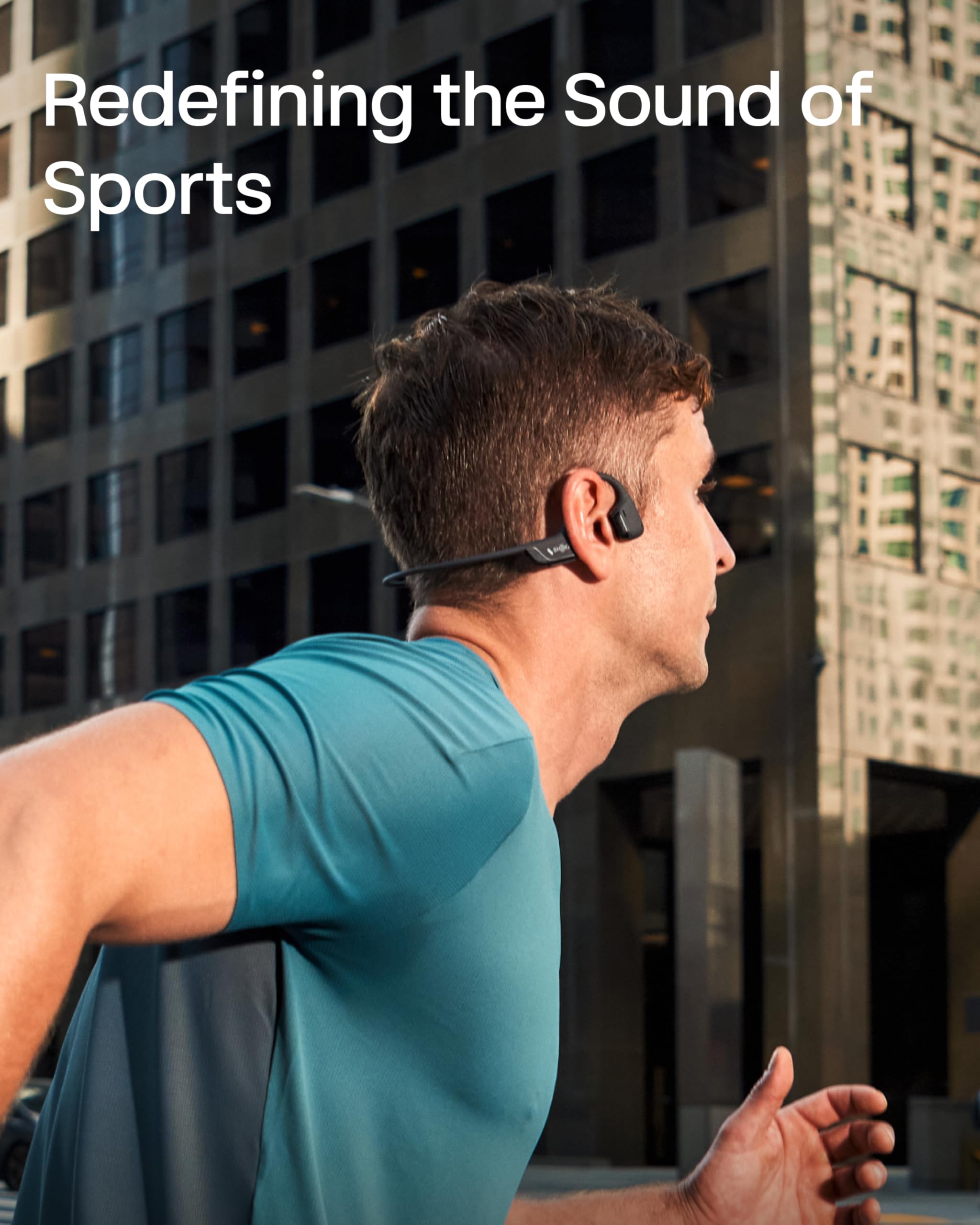 SHOKZ New OpenRun Pro 2- Bone Conduction Headphones, Open-Ear Bluetooth Wireless Sport Earphones for Running, Workouts - Sweat Resistant, Secure Comfortable Fit -Deep Bass, Smart Mic, Reflective Strip